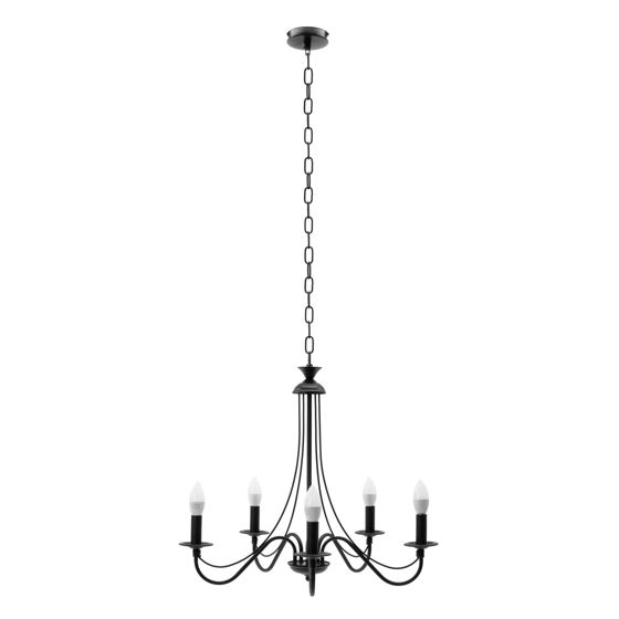 TOOLIGHT hängande taklampa APP647-5CP Svart 60x60x110cm