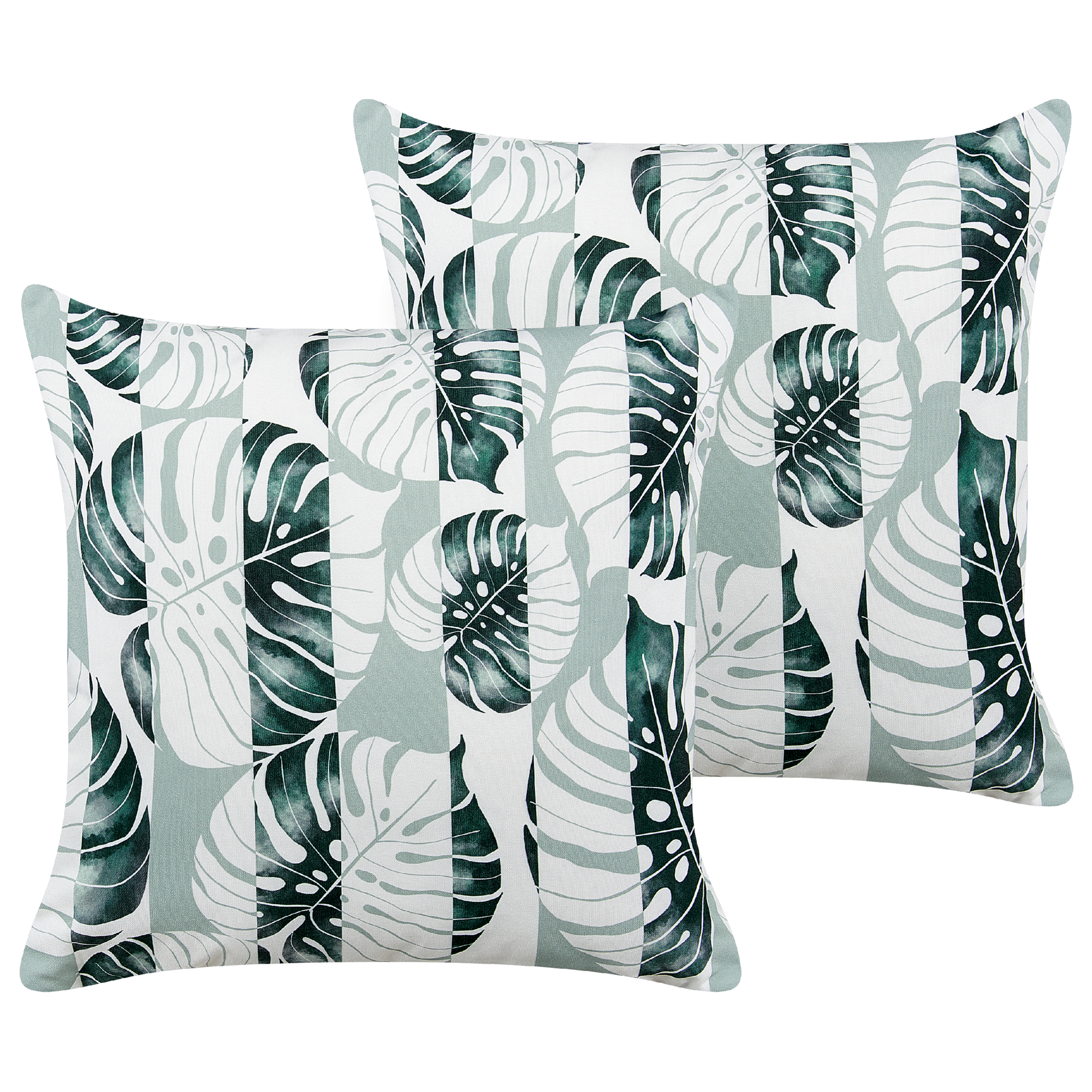 Set med 2 utomhusdynor TERMINI Växtmotiv 45 x 45 cm Grön