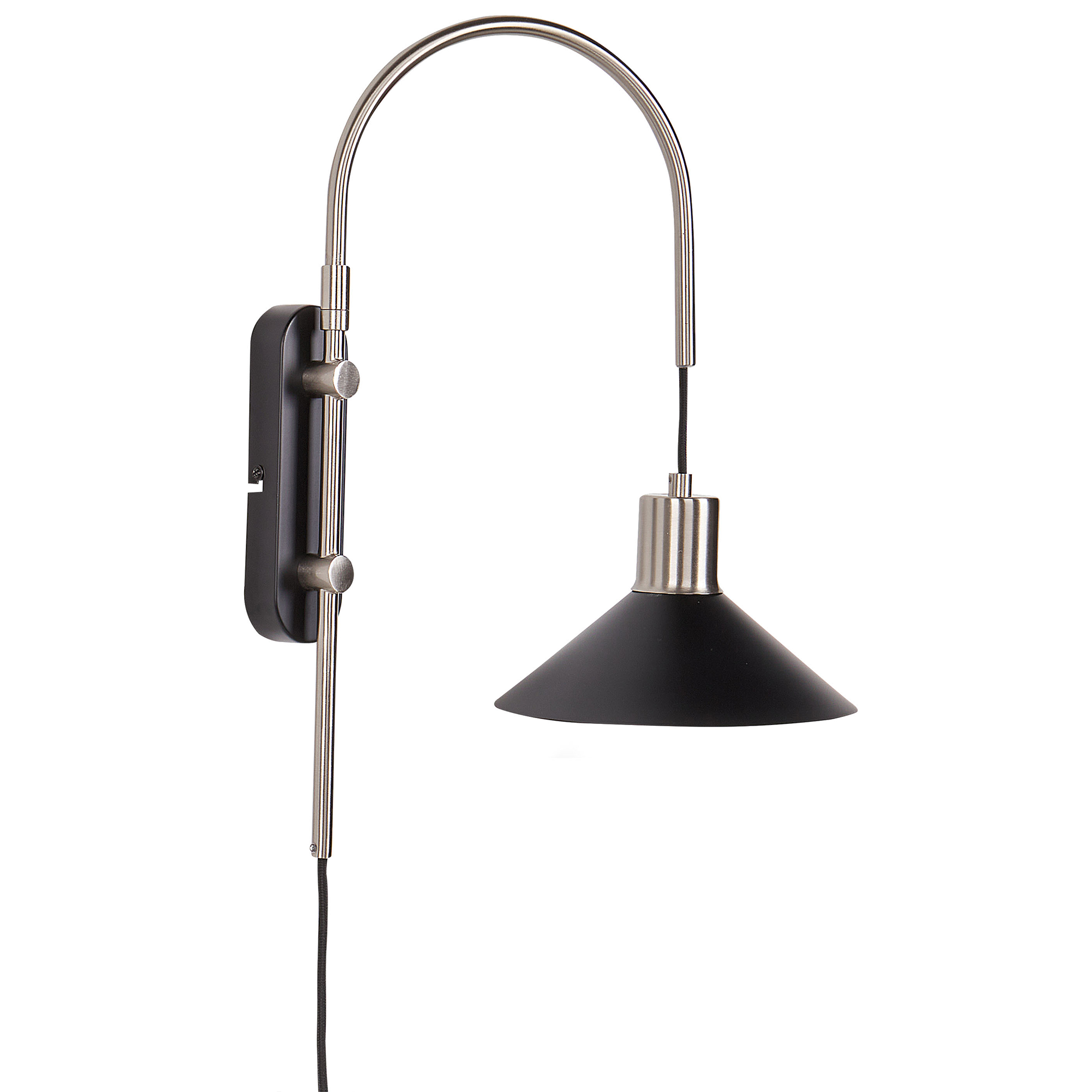Vägglampa SISSA Justerbar Metall Svart
