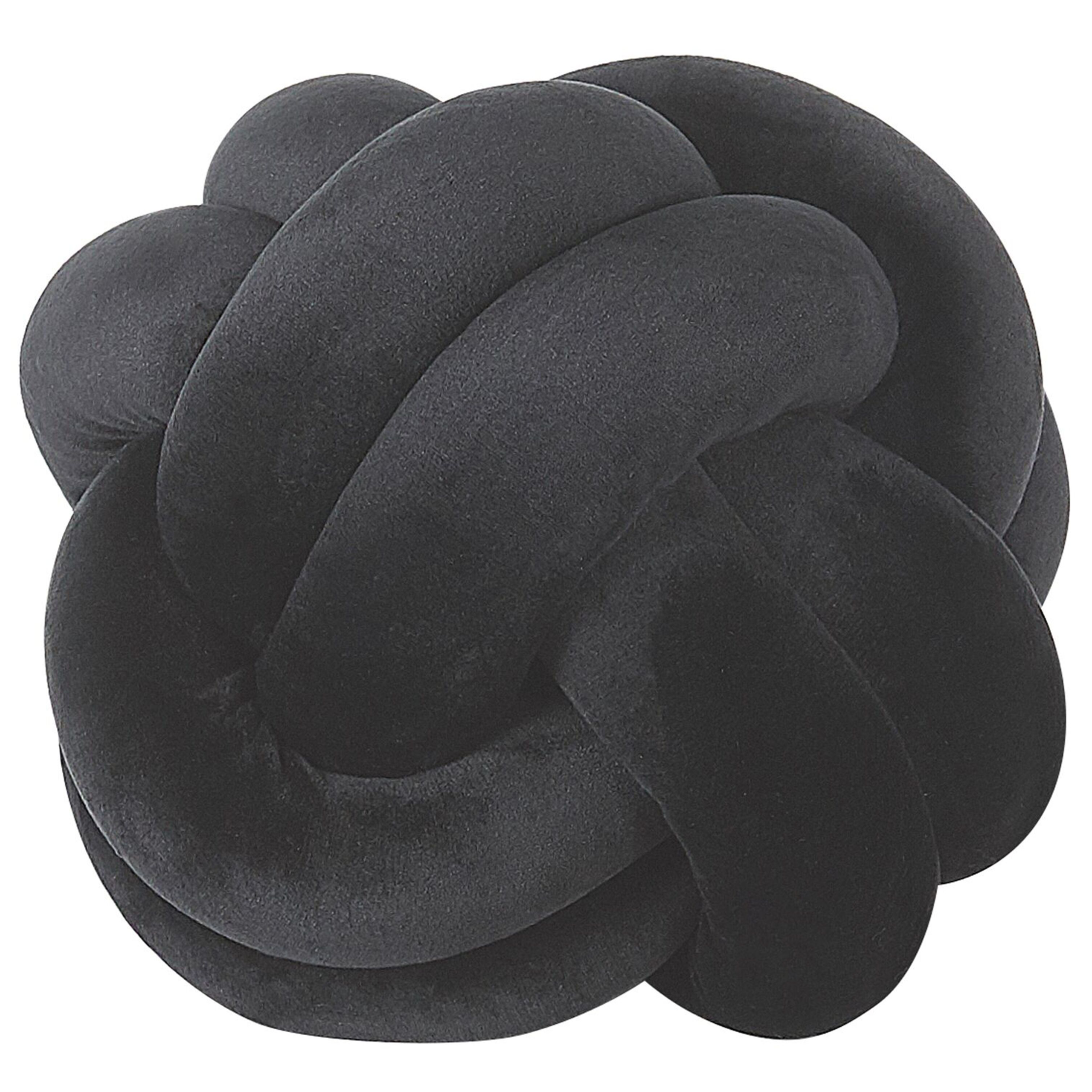 Prydnadskudde MALNI 20 x 20 cm Sammet Svart Monokromt