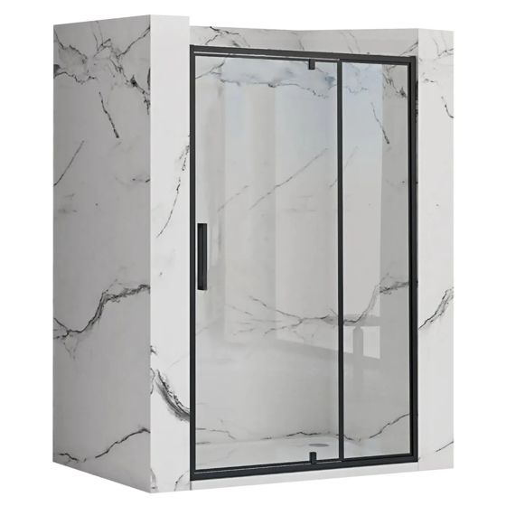 REA Svängbar Duschdörr RAPID SWING 120 Svart, 2,5x120,5x195cm
