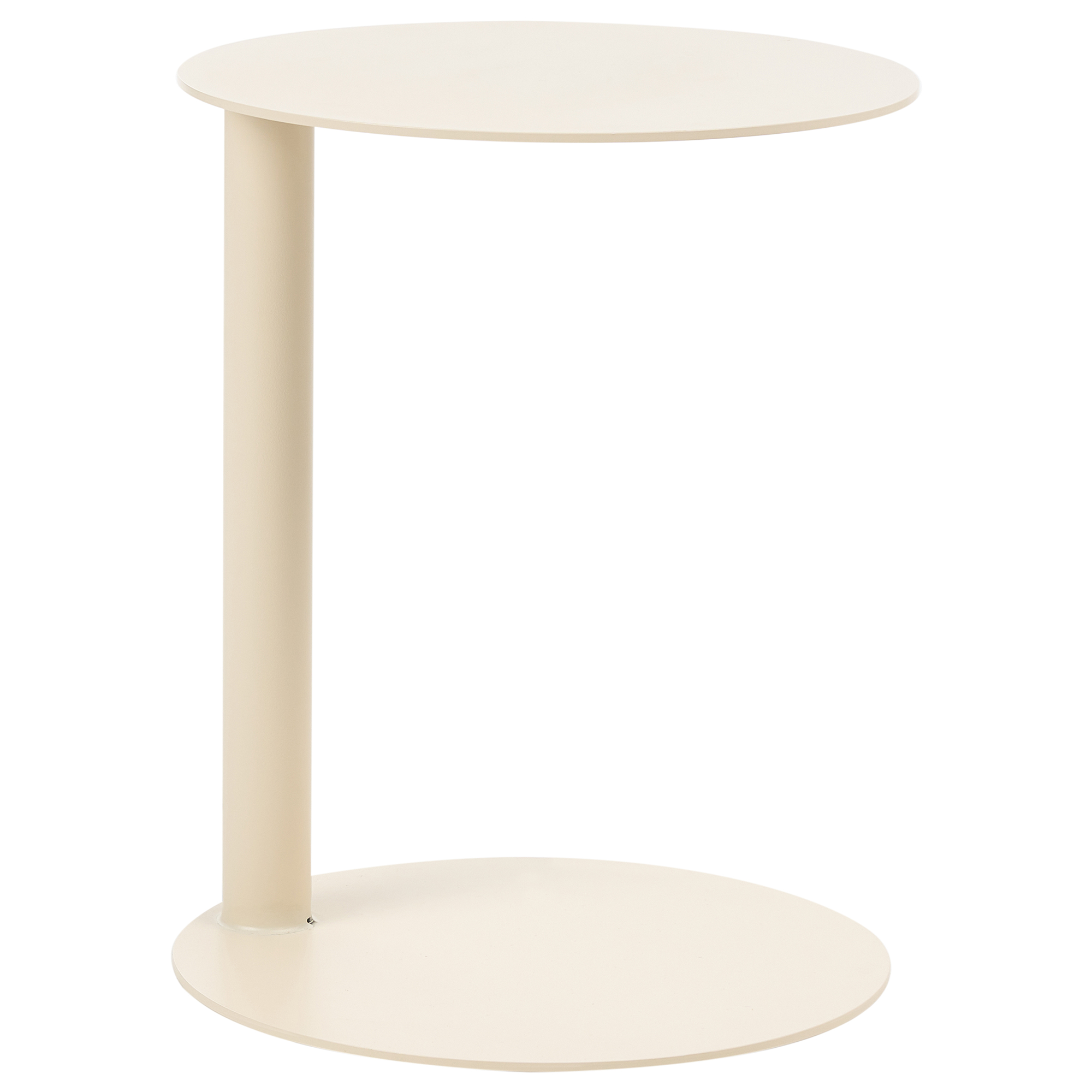 Sidobord för trädgården VENTURINA 40 cm 40 cm Metall Beige