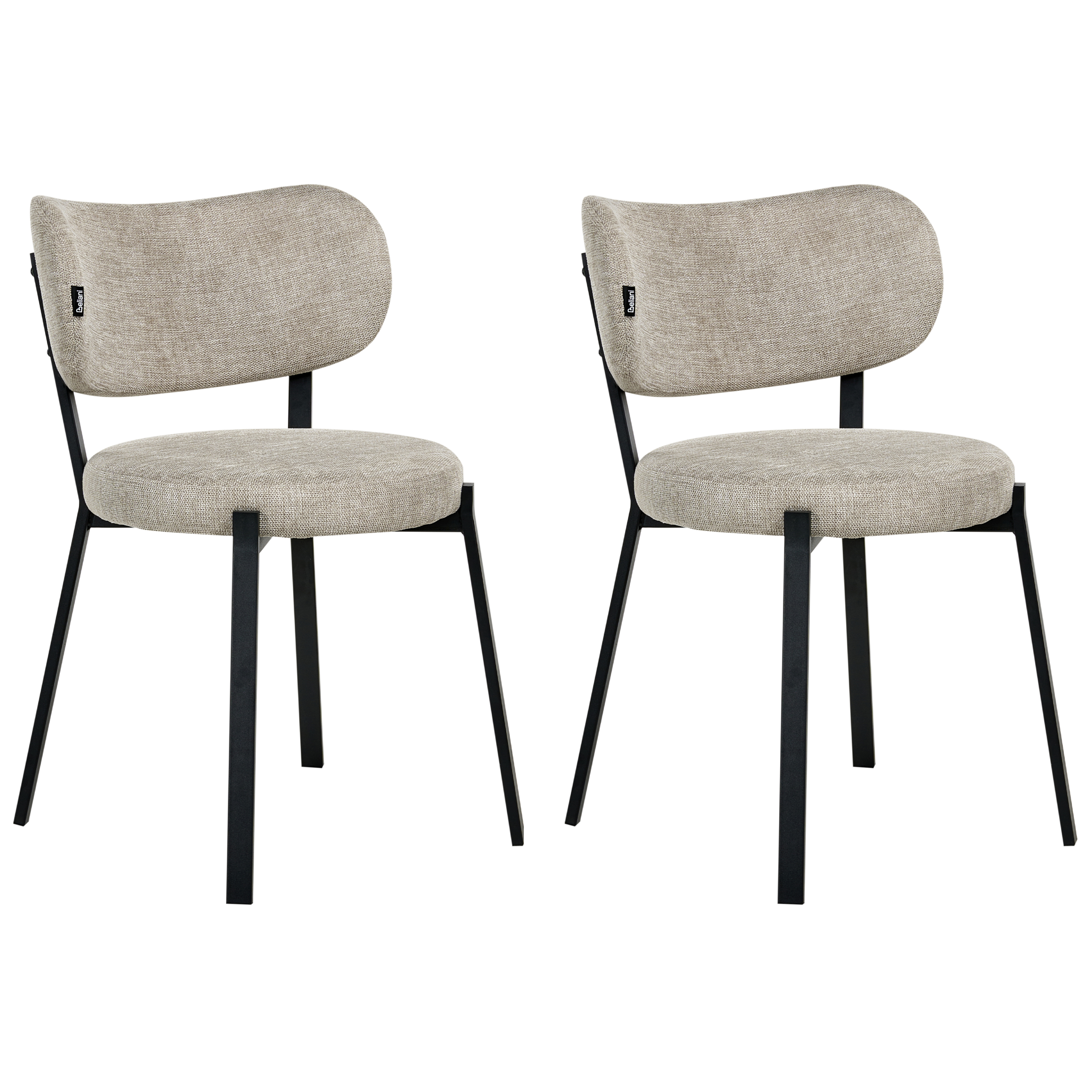 Set med 2 matstolar BRONTE Beige