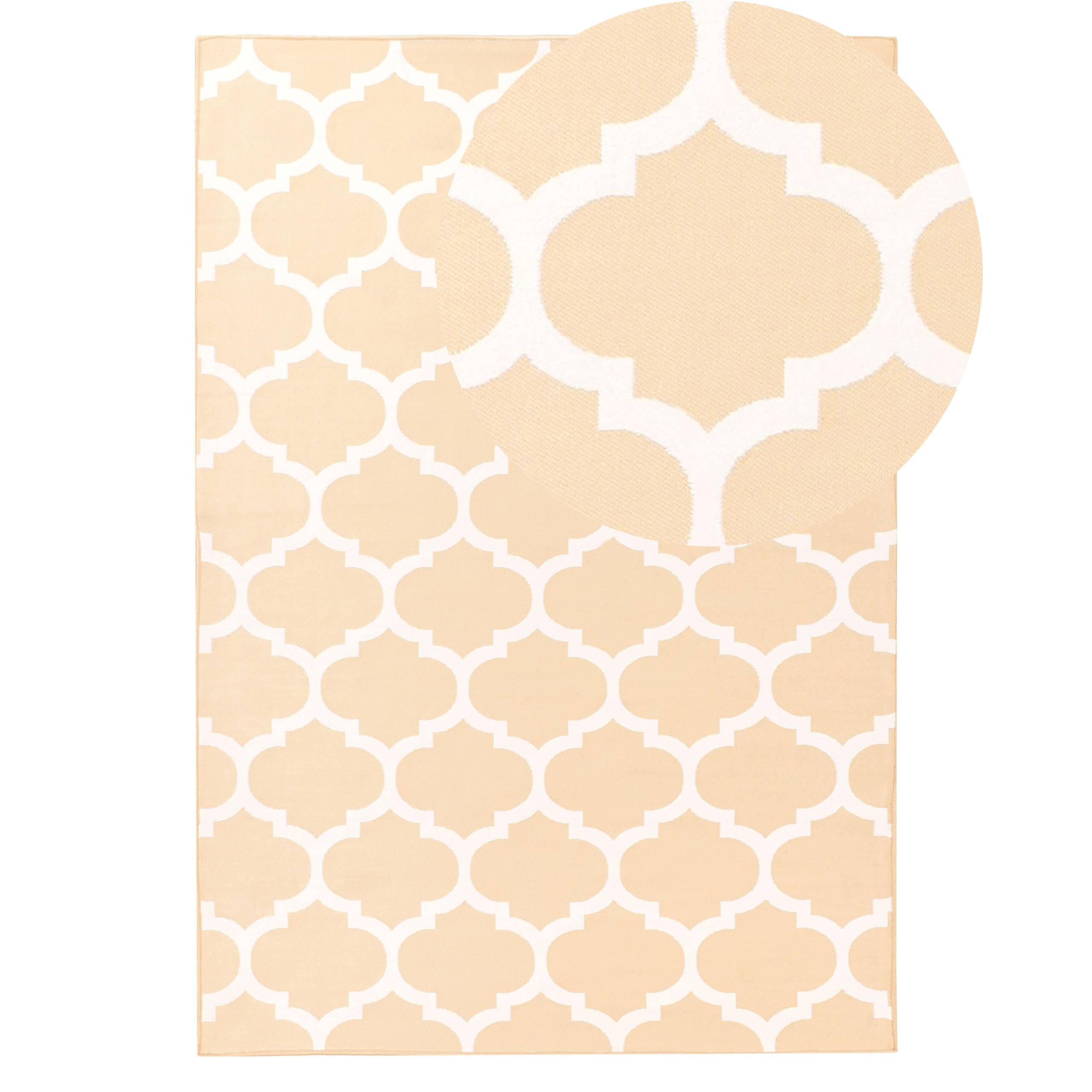 Utomhusmatta AKSU Beige 140 x 200 cm Dubbelsidig