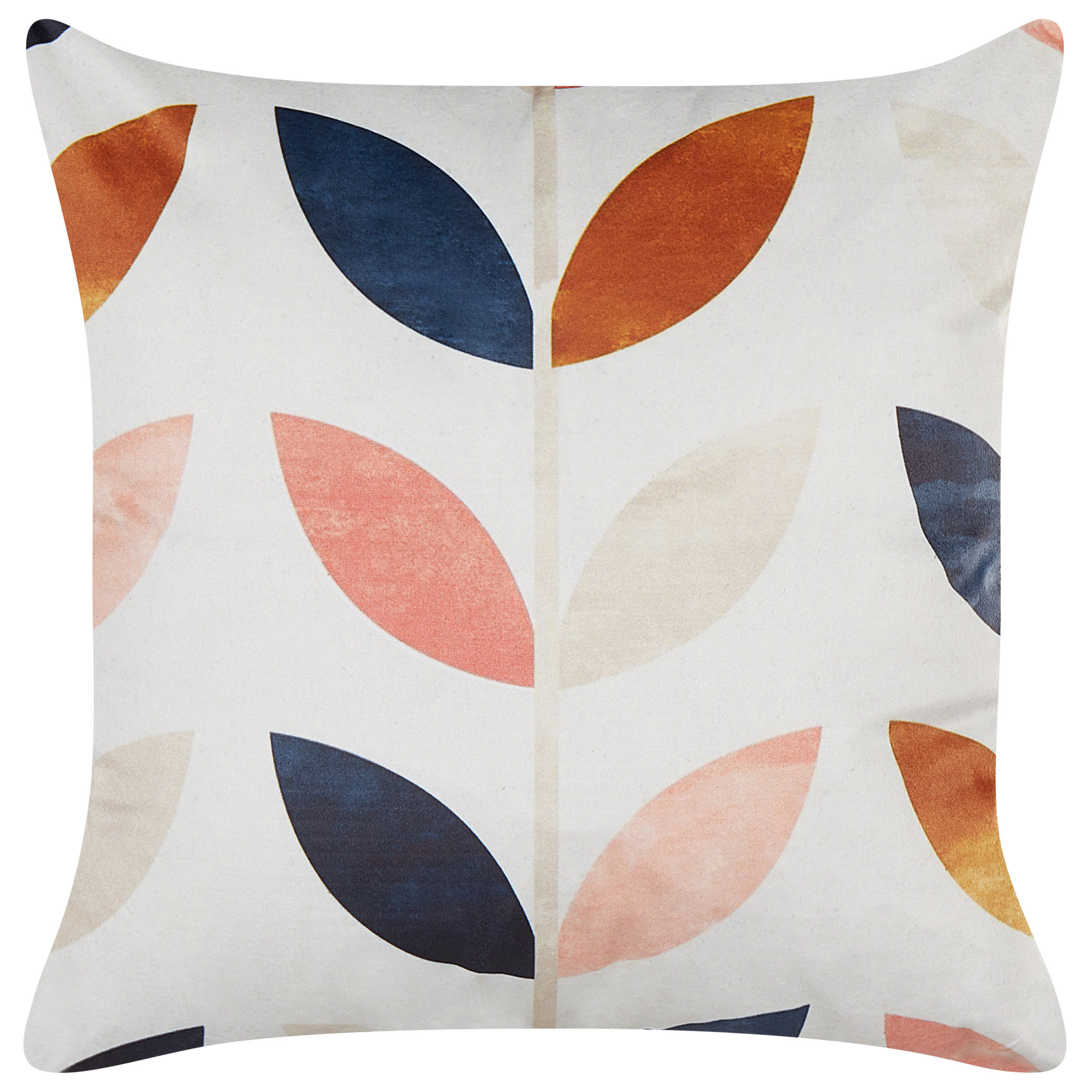 Prydnadskudde QUINOA 45 x 45 cm Sammet Flerfärgad Växtmotiv