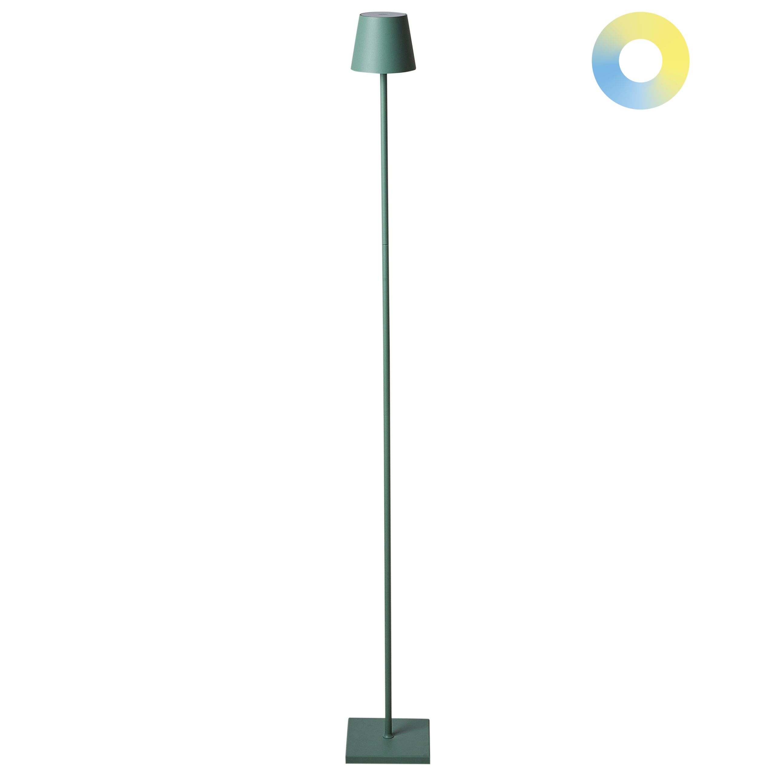 Trådlös LED-golvlampa GAVARRESA med dimmer Metall Grön