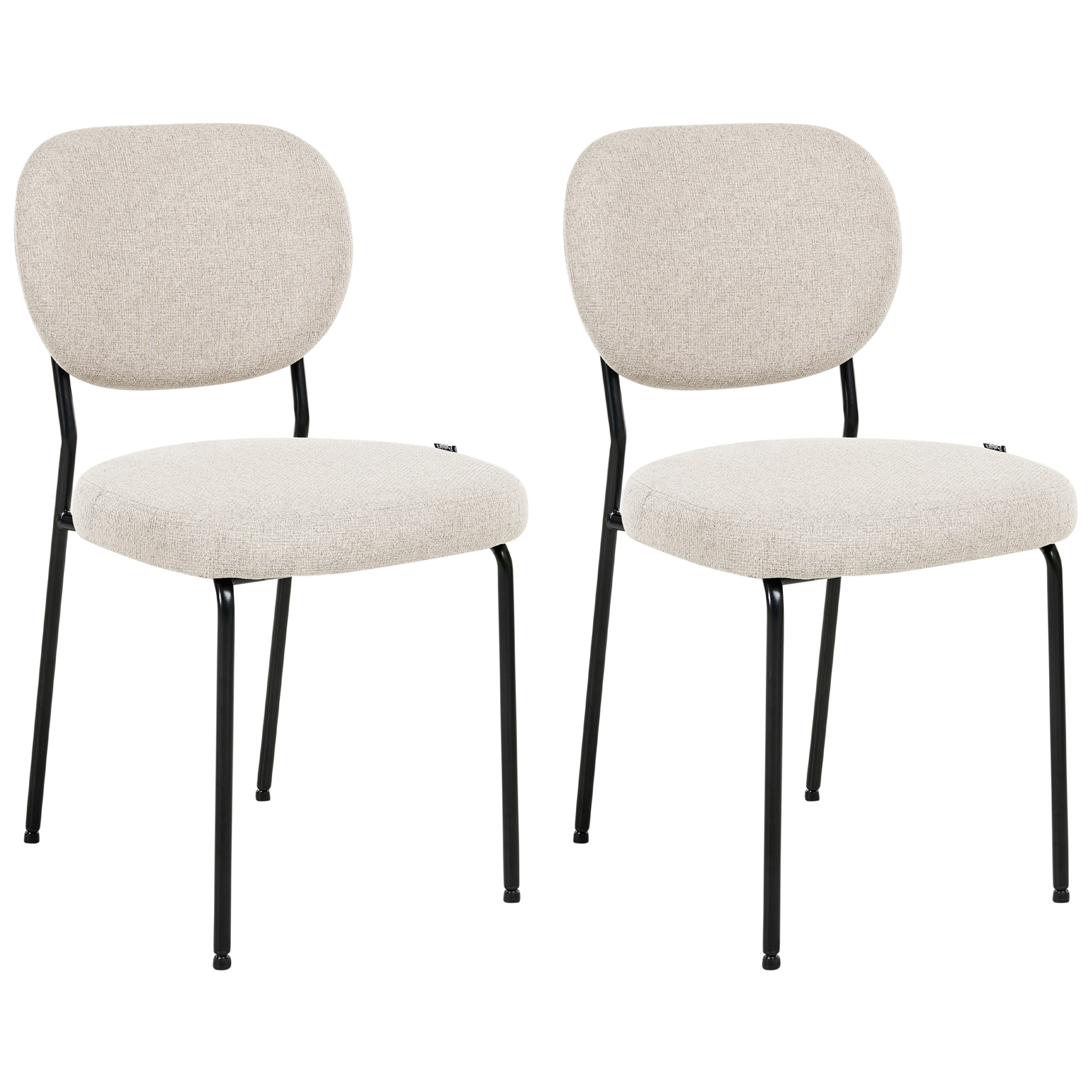 Set med 2 matstolar LOLETA Ljusbeige