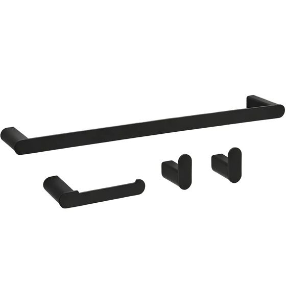 REA Set Med Badrumskrokar MATI Svart, 60x6,8x3cm