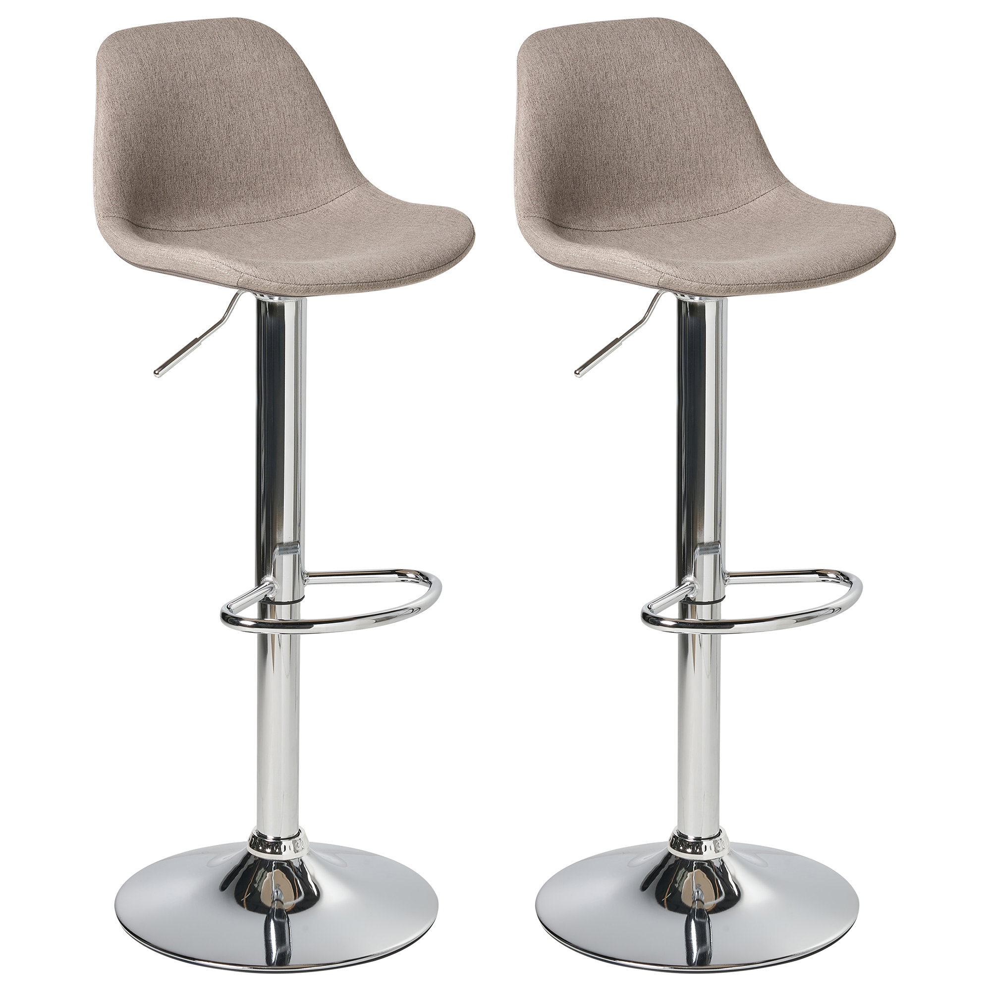 Set med 2 barstolar KAHLA Vridbar Taupe
