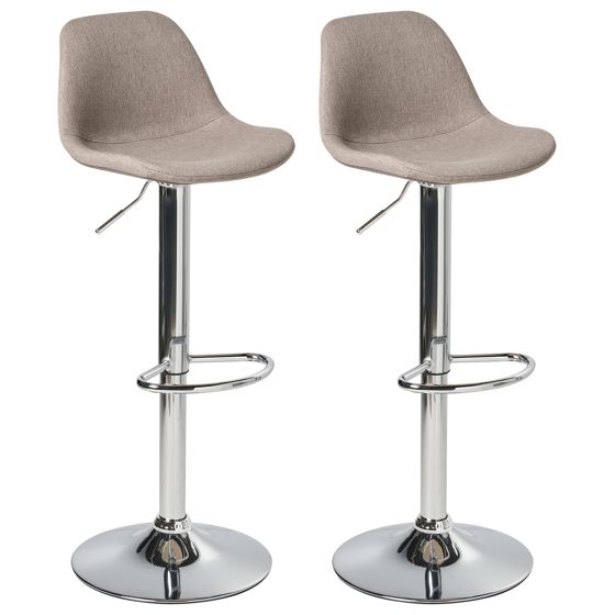 Set med 2 barstolar KAHLA Vridbar Taupe