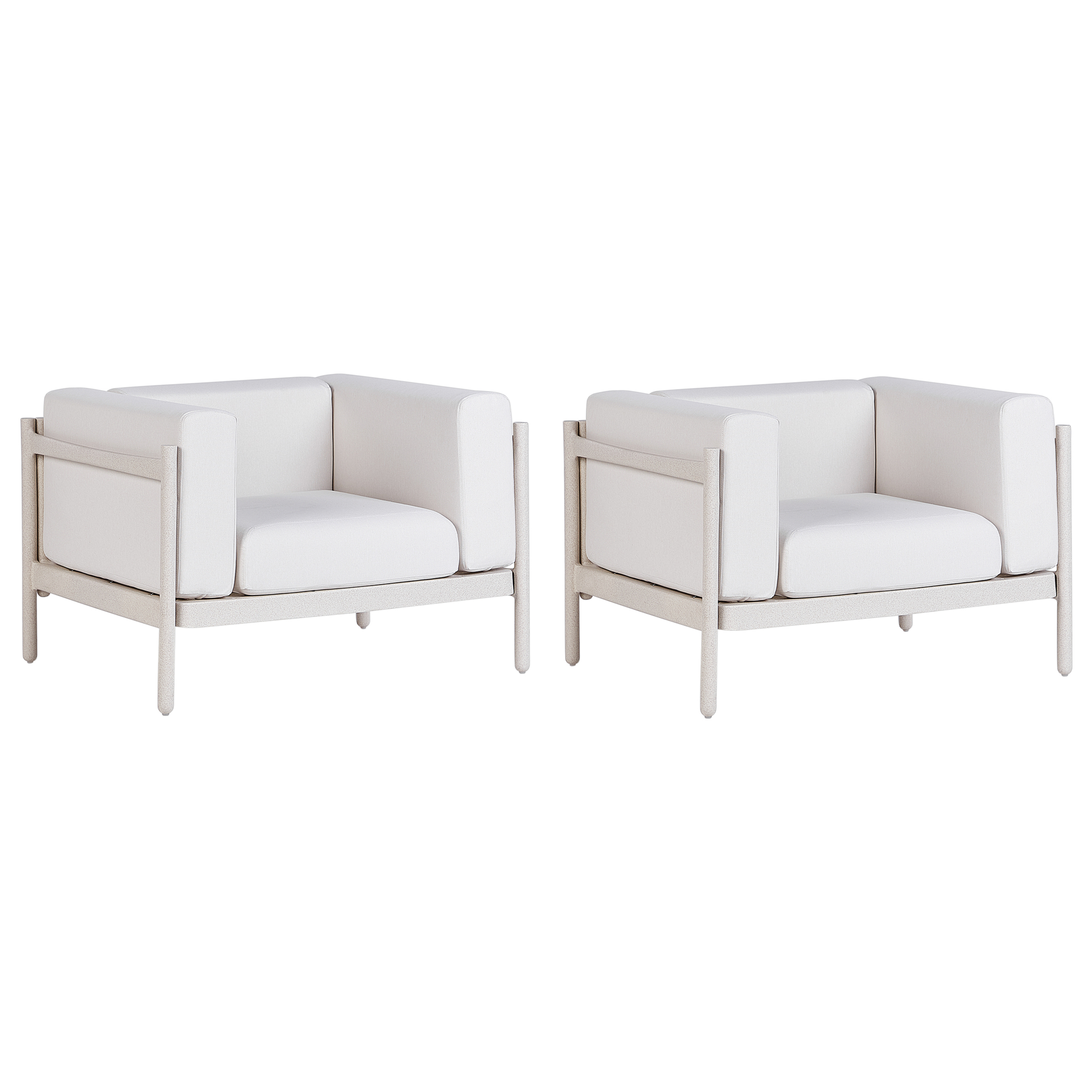 Set med 2 trädgårdsfåtöljer FERRETTI Ljusbeige