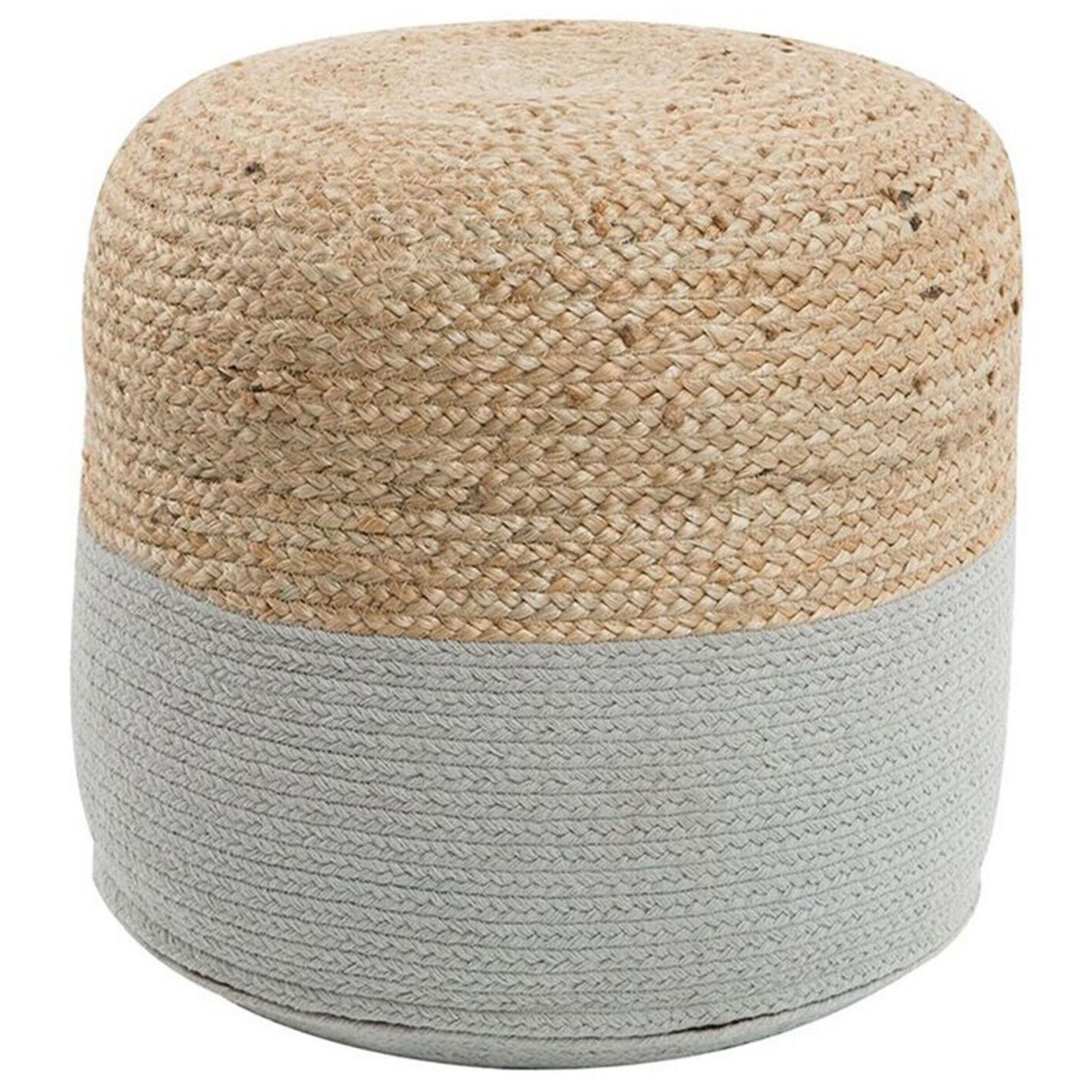 Sittpuff DALAMA Jute Ljusgrå