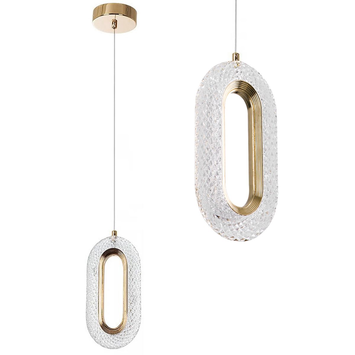 TOOLIGHT hängande taklampa LED G113-1CP Guld 3,2x10,5x22,5cm