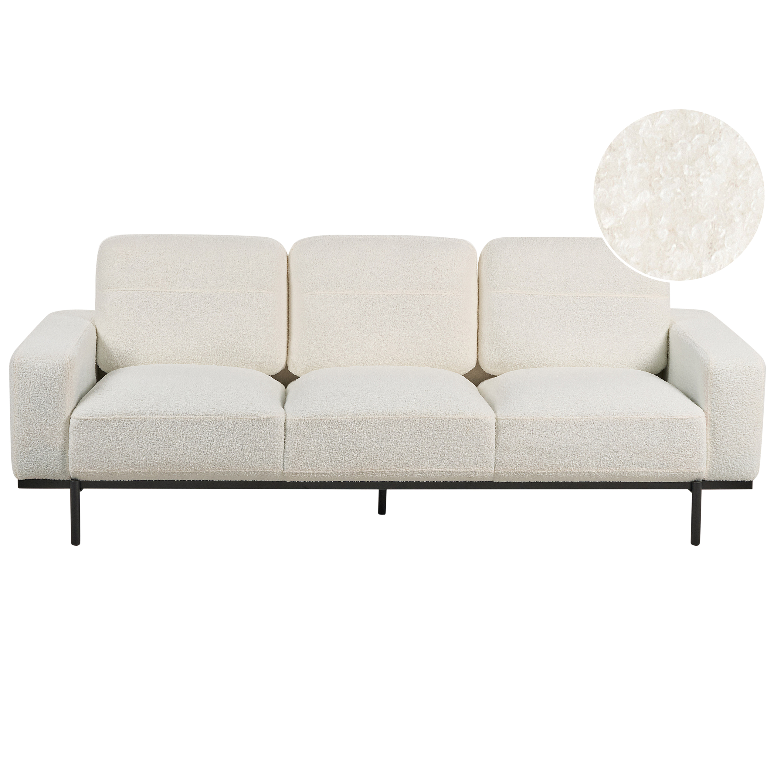 Soffa 3-sits SOVIK Bouclé Off-White