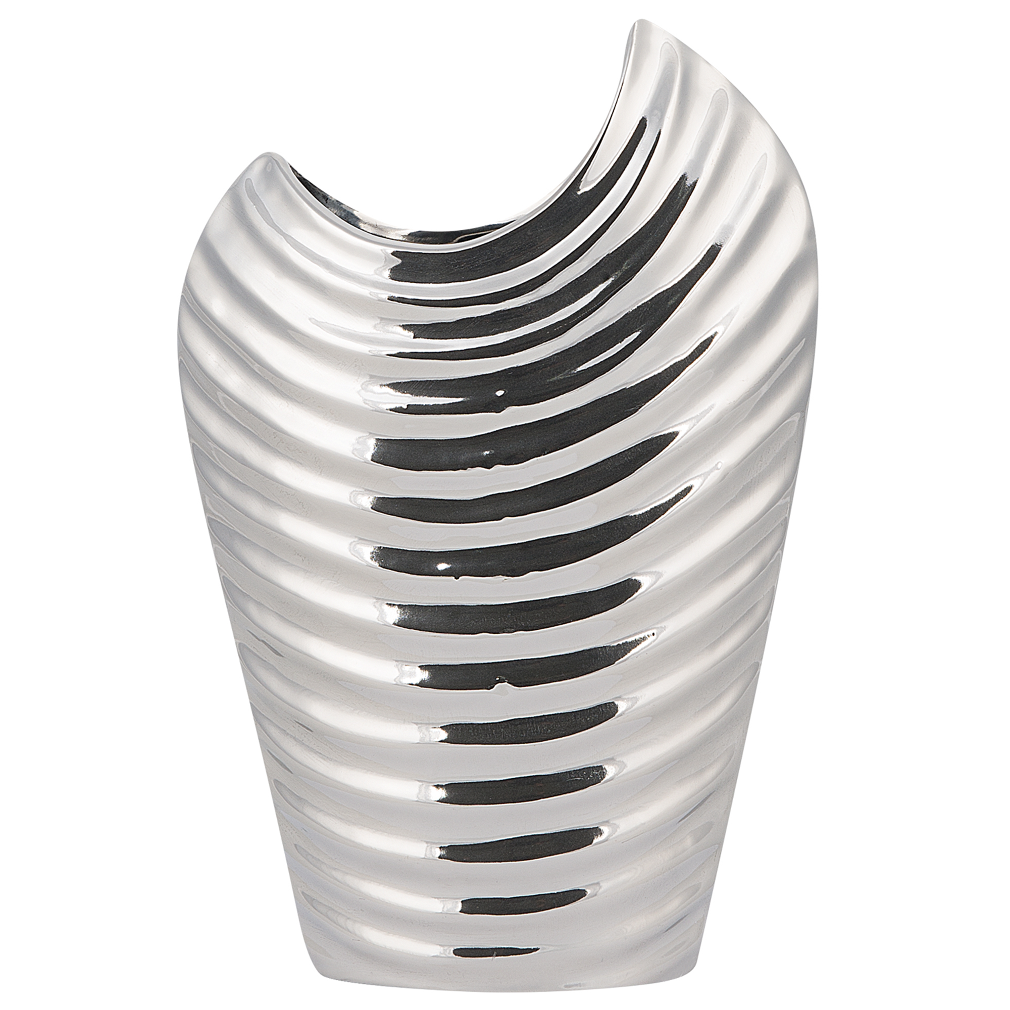 Dekorationsvas ECETRA 26 cm Stengods Silver