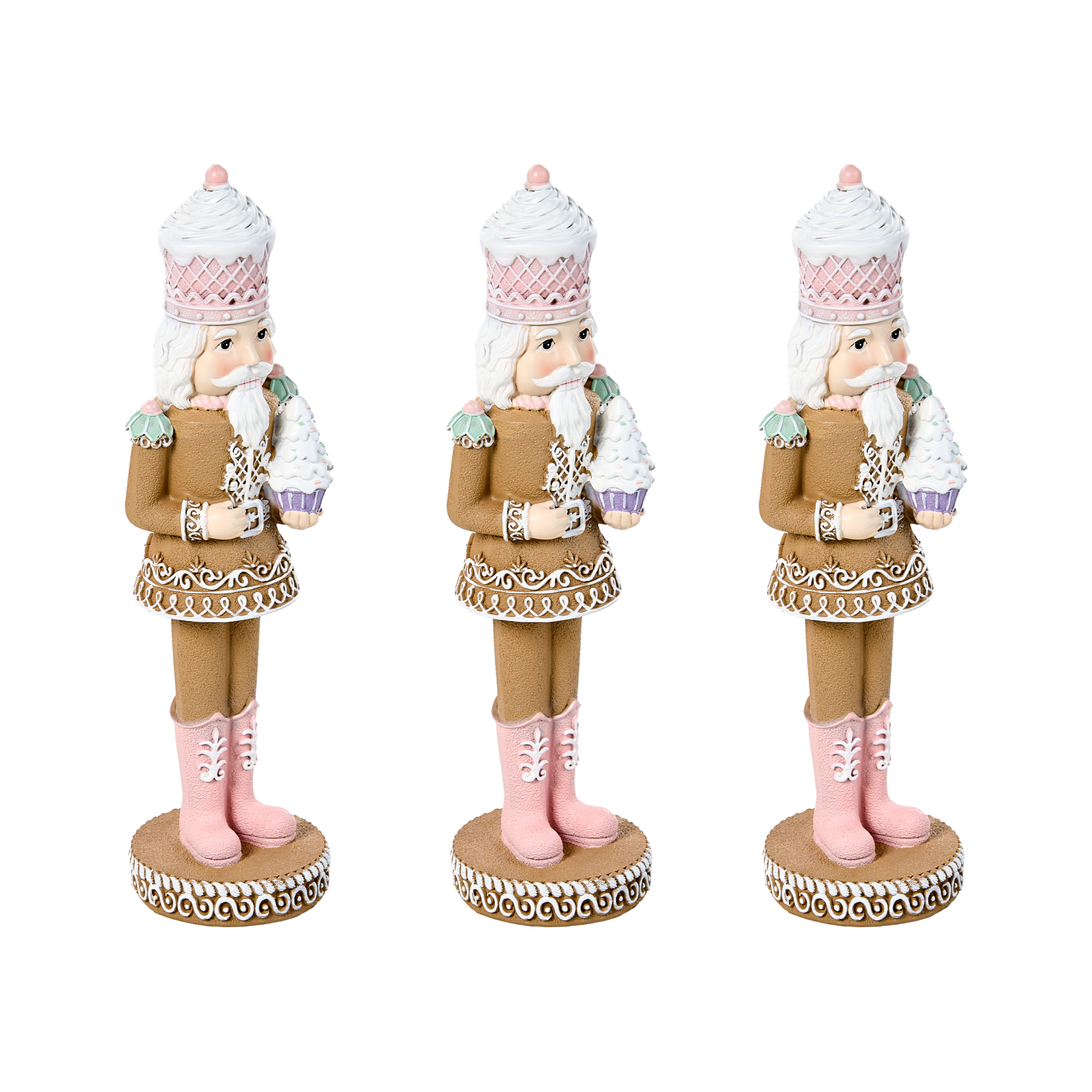 Set med 3 figuriner PERTTULA 31 cm Nötknäckare Flerfärgad