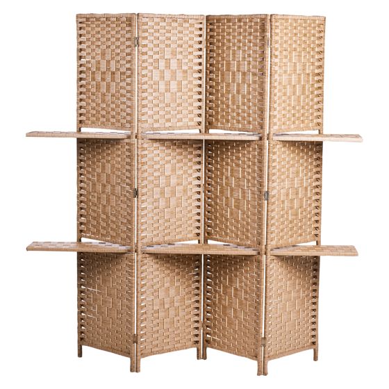 Rumsavdelare med 4 paneler TRAFOI 158 cm 170 cm Brun