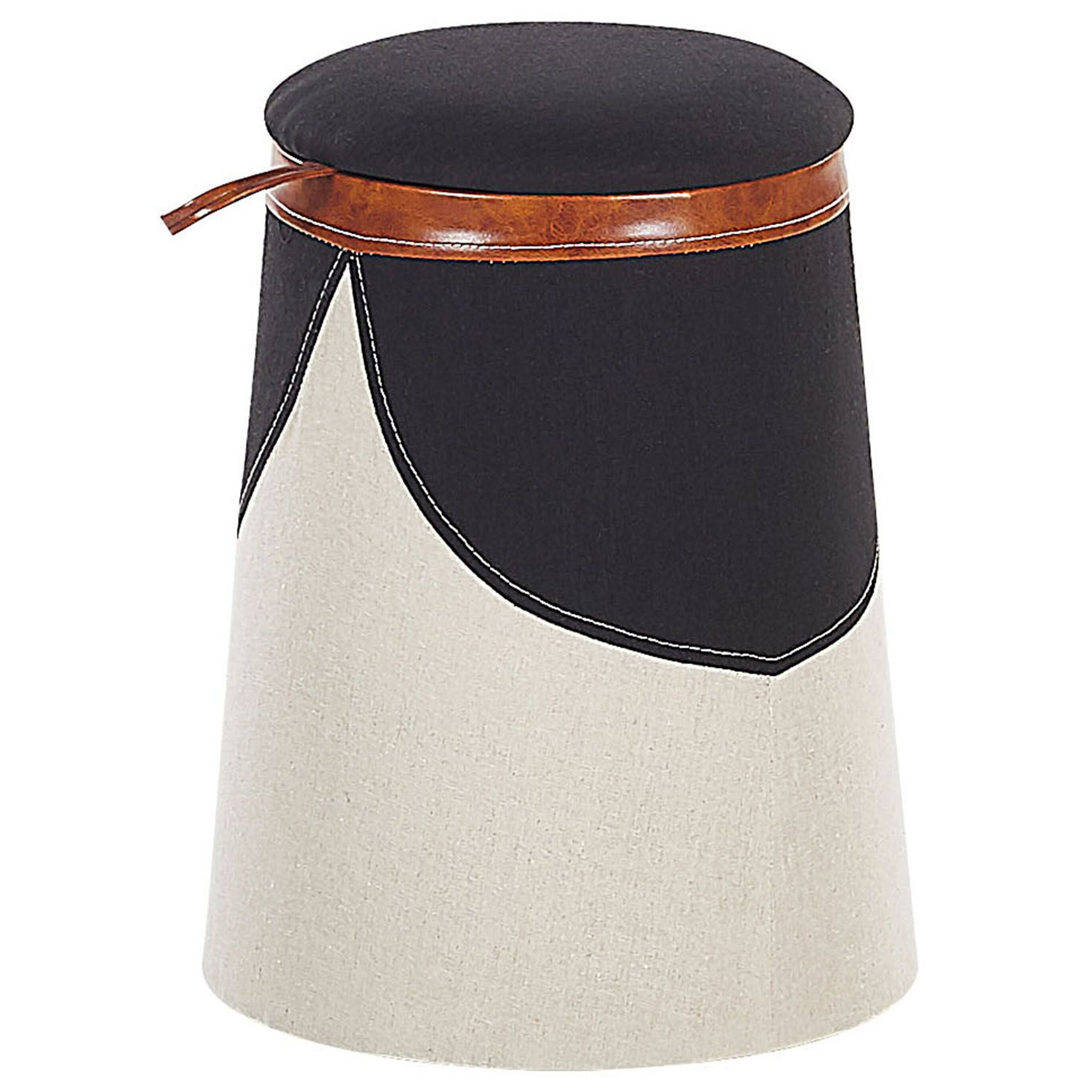 Barnpuff med förvaring APACHE Konstlinne Beige