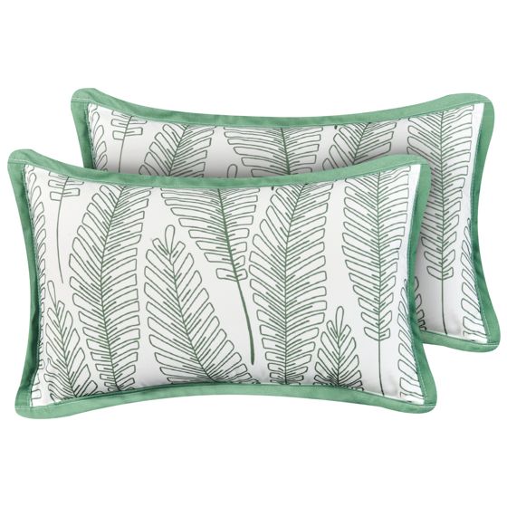 Set med 2 utomhusdynor MEADOW Växtmotiv 30 x 50 cm Grön