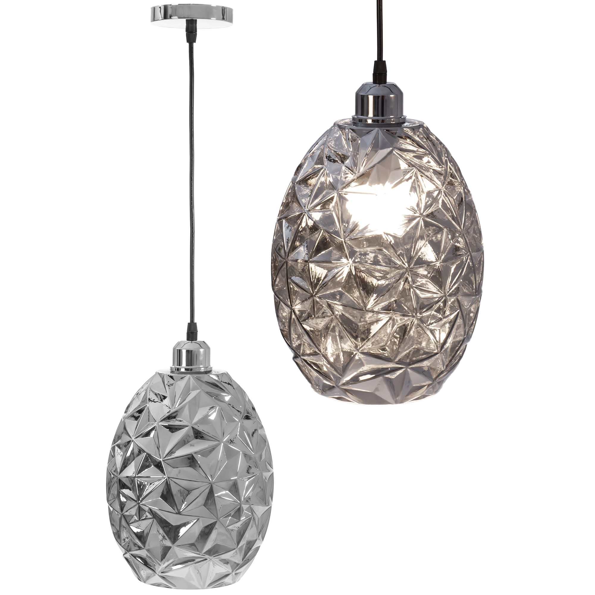 TOOLIGHT hängande taklampa APP564-1CP Krom 30x20x60cm