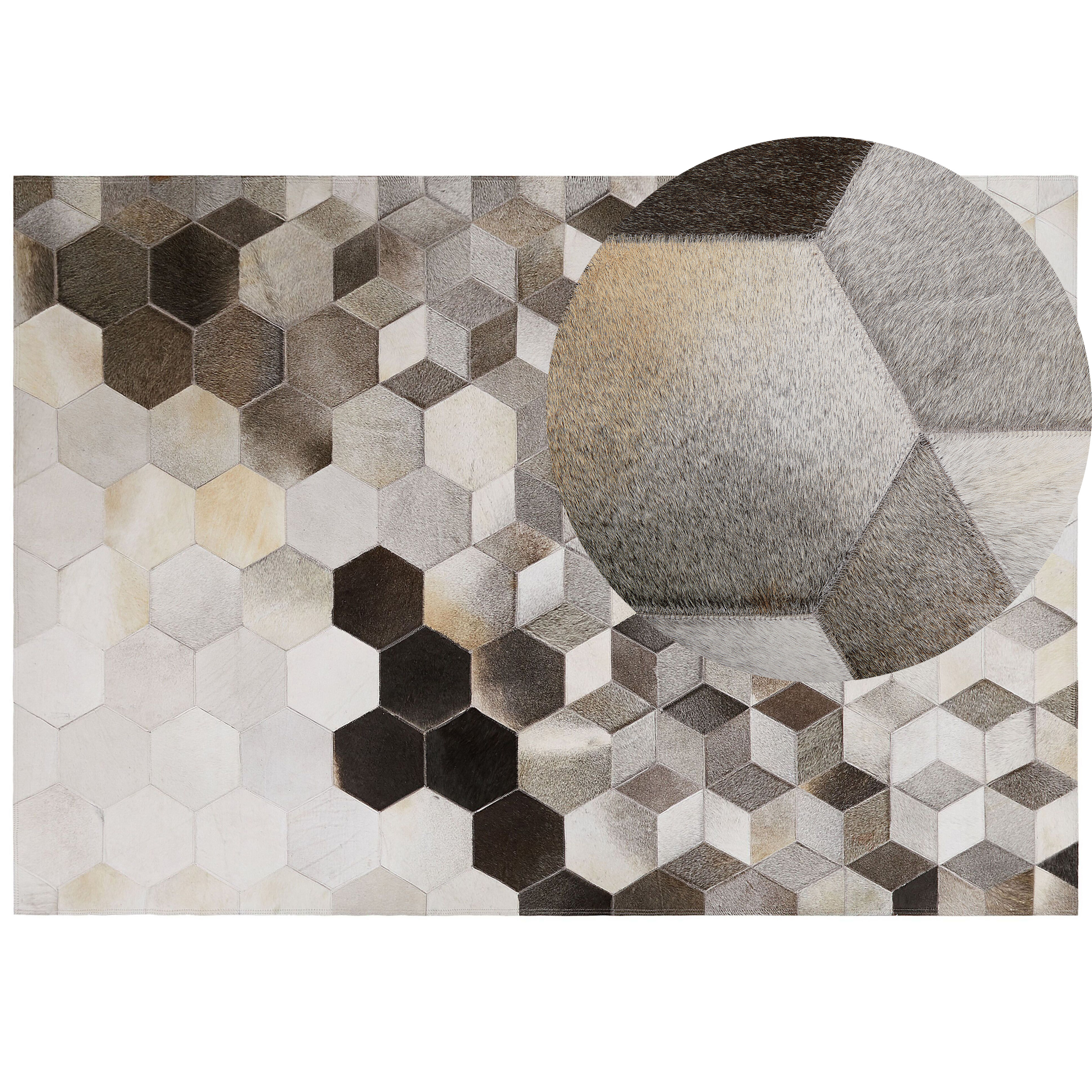 Matta SASON Beige 160 x 230 cm Läder