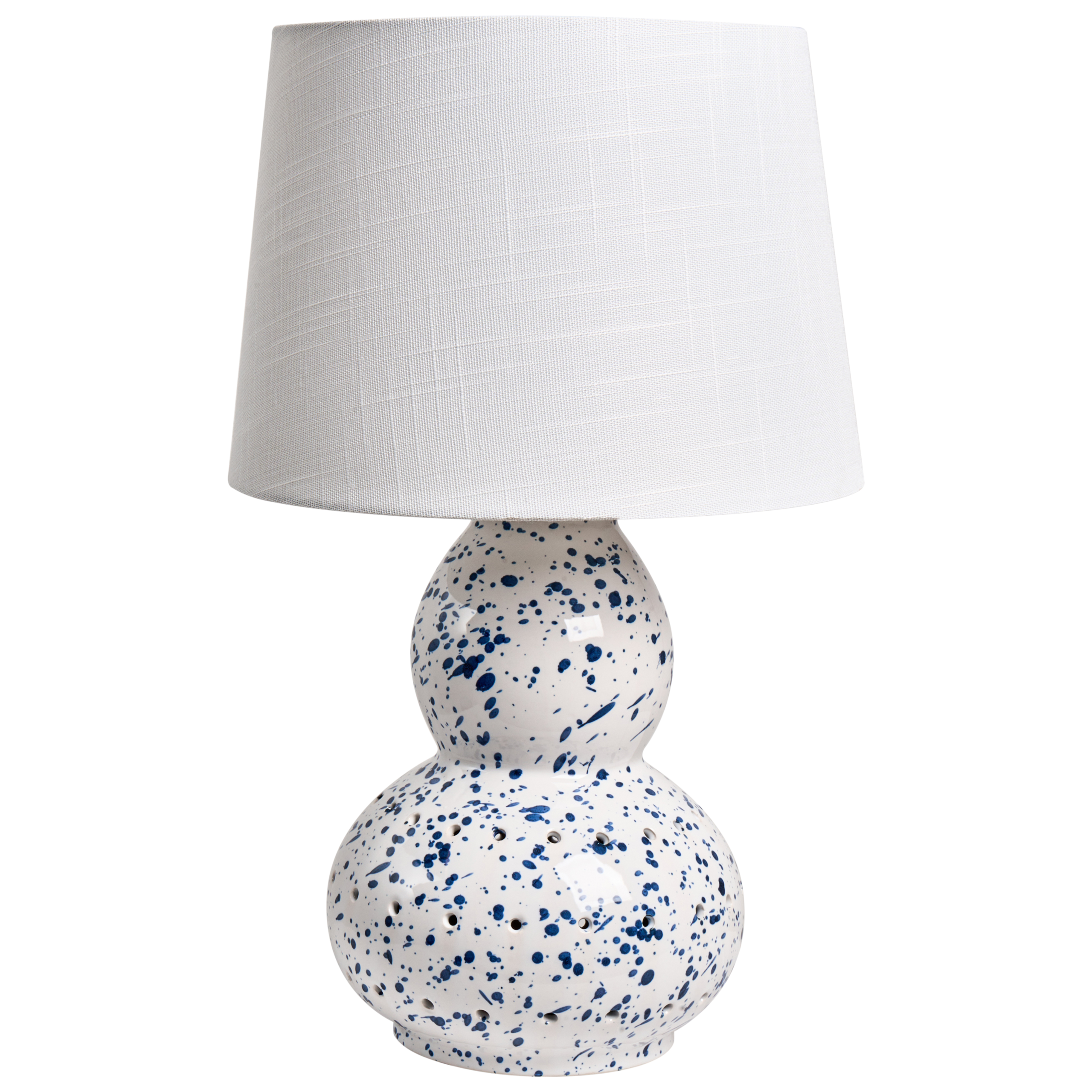 Bordslampa MACAL Keramik Vit/ Blå