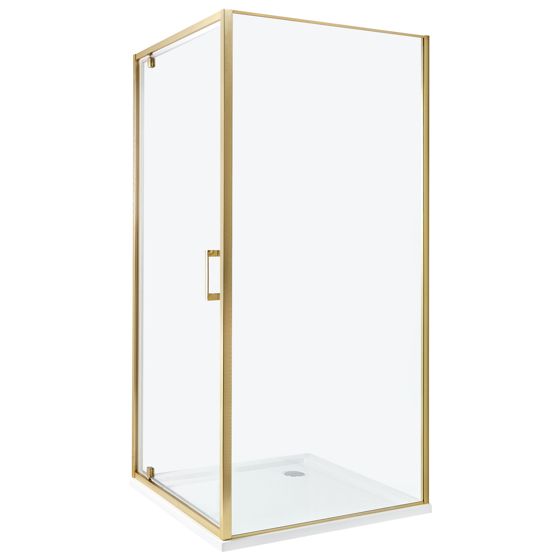 Duschväggar DARLI 900 x 900 x 1850 mm Guld