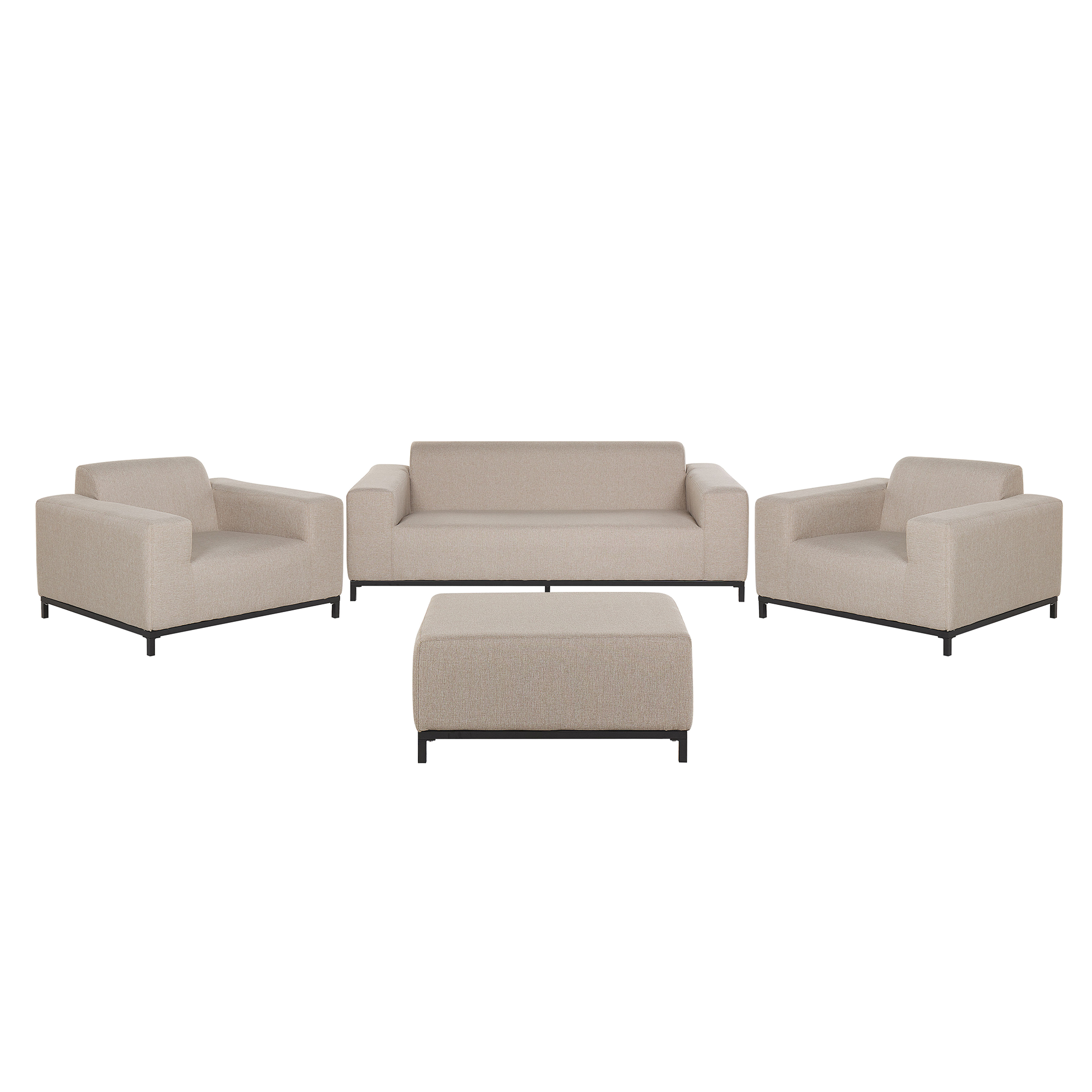 Trädgårdssoffgrupp med bord 5-sits ROVIGO Beige