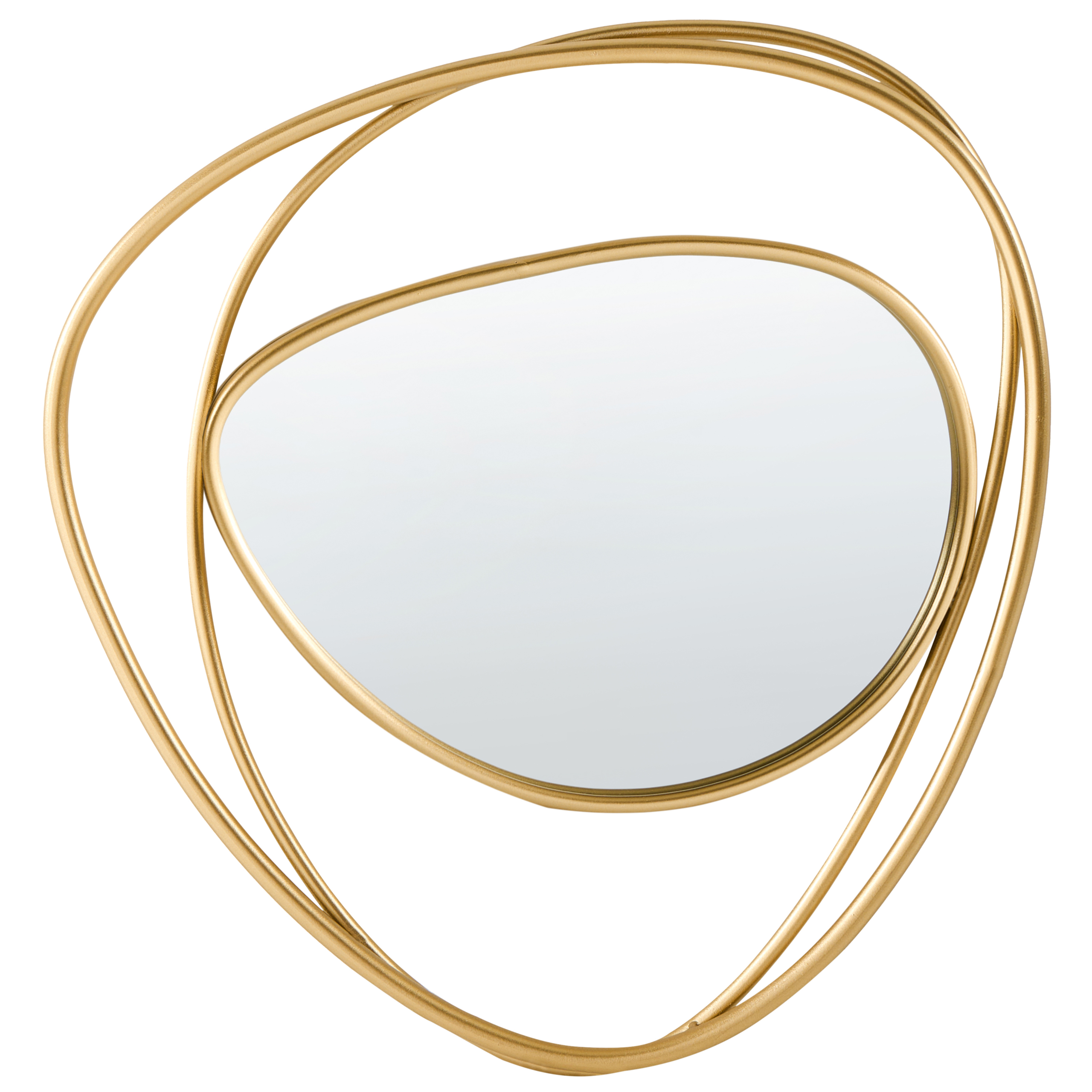 Väggspegel COURCY 50 cm 54 cm Metall Guld