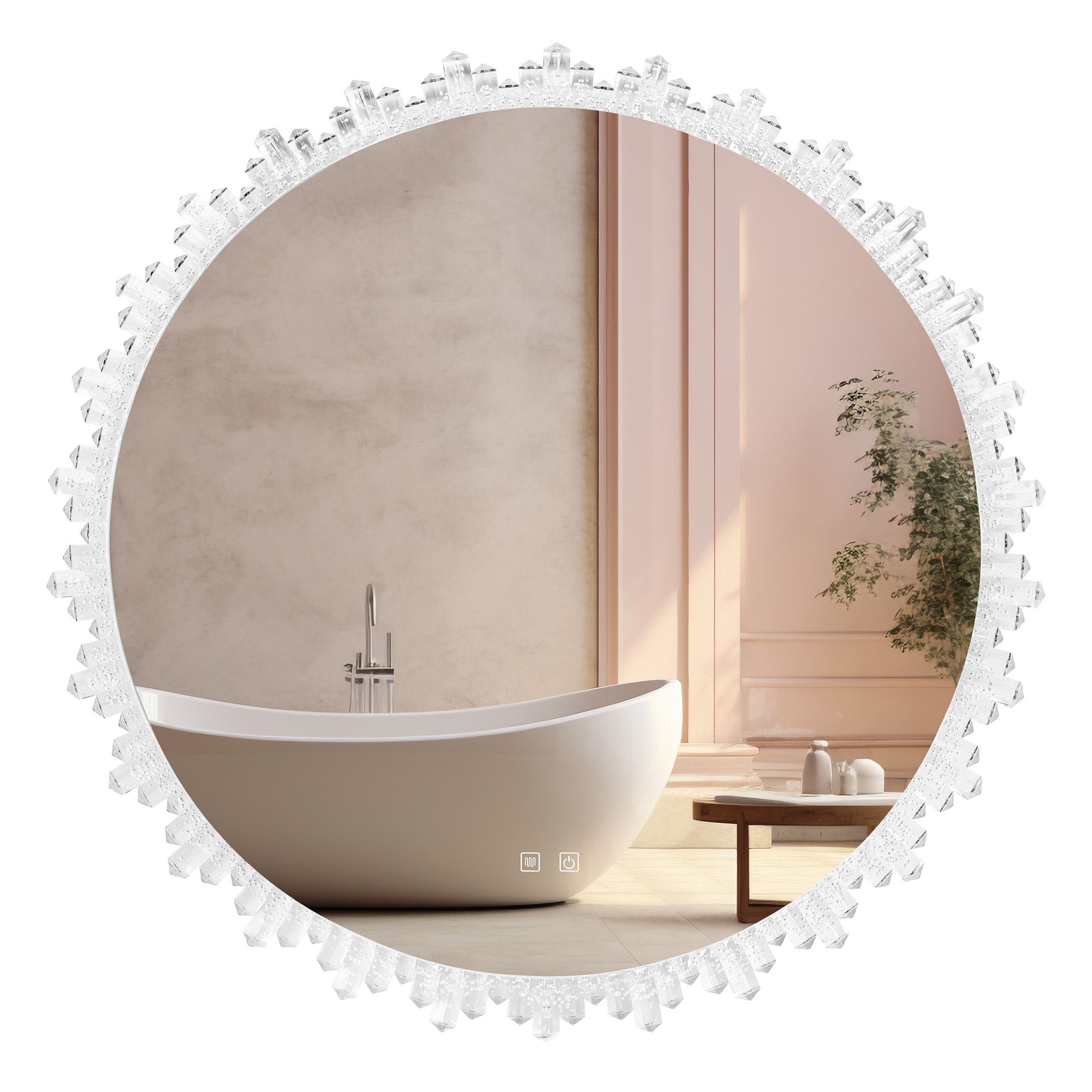 REA spegel LED X013 80x80 Transparent 80x80x80cm