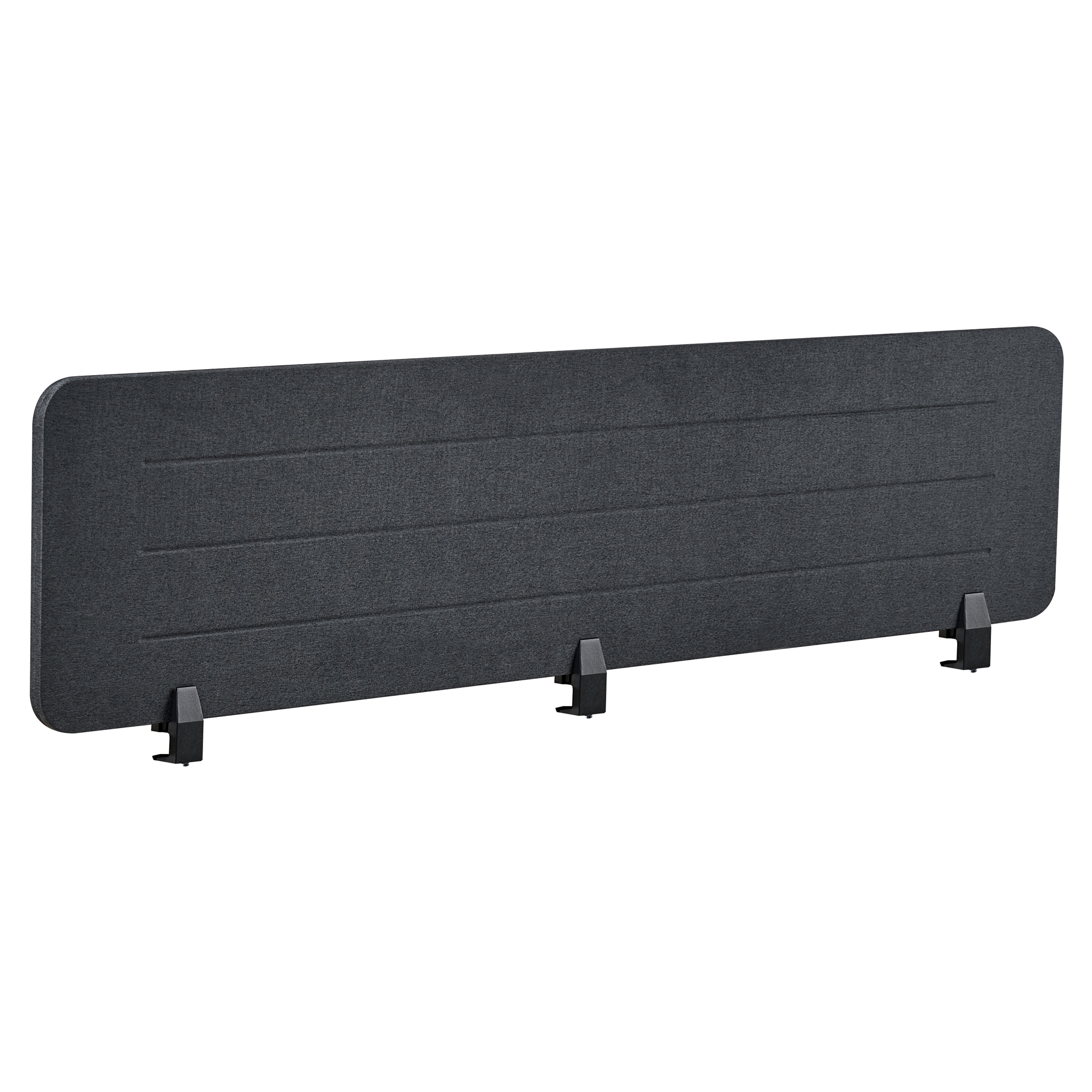 Skiljevägg för skrivbord ZIGGY 180 x 40 cm Mörkgrå