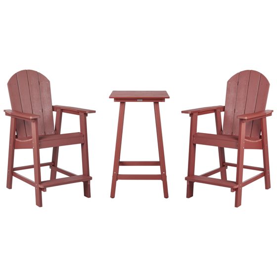 Caféset ADIRONDACK Röd