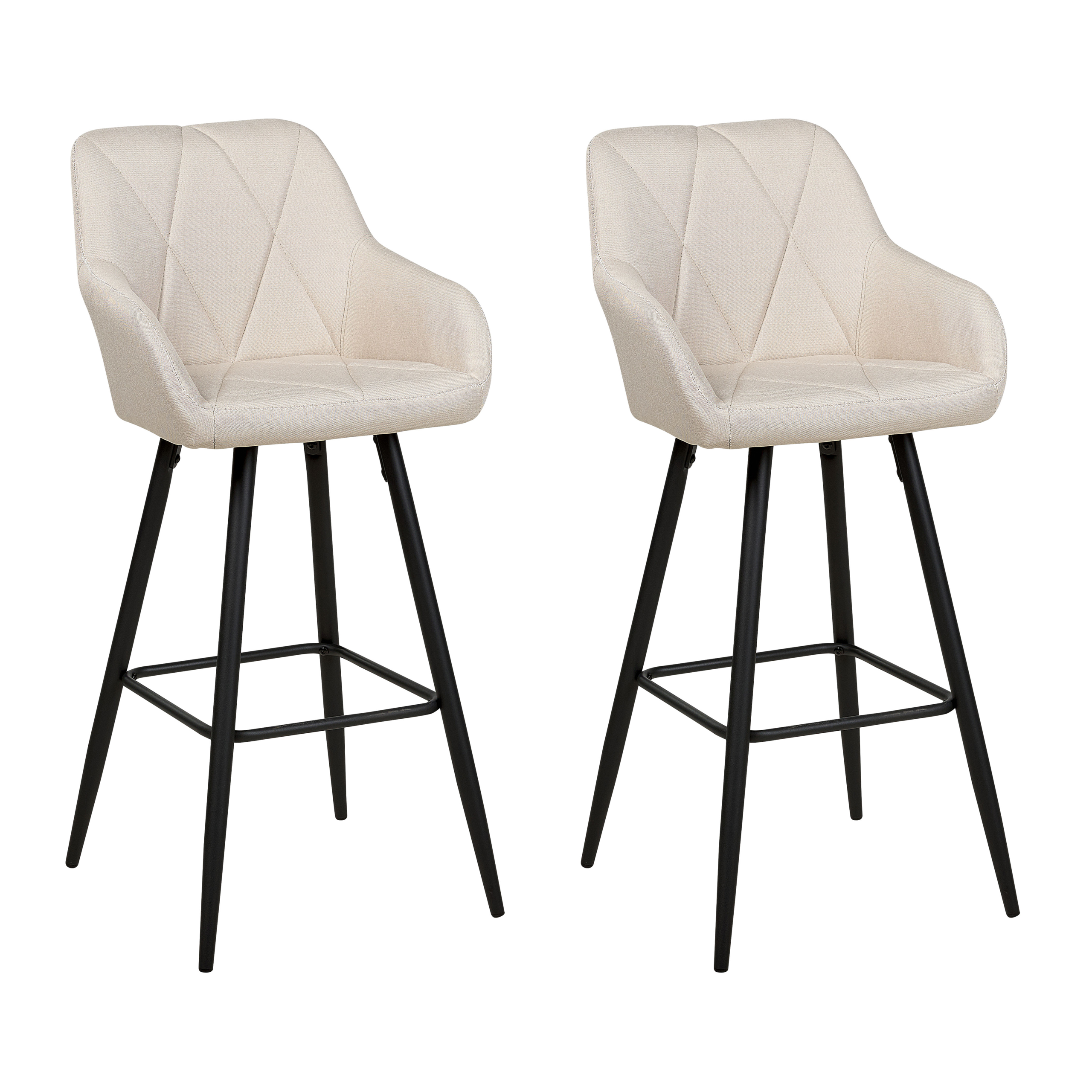 Set med 2 barstolar DARIEN Ljusbeige