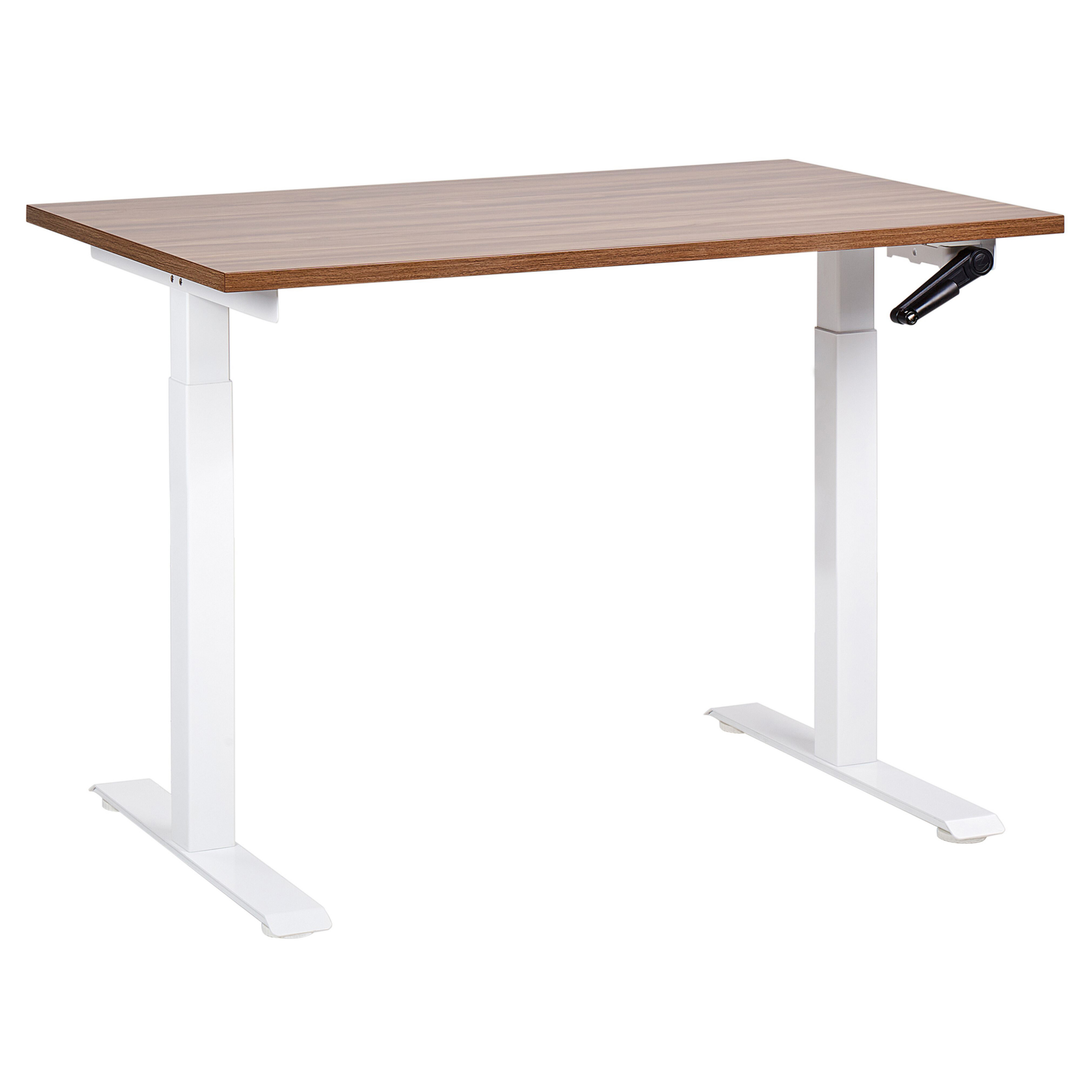Manuellt höj- och sänkbart skrivbord DESTINES 120 cm 72 cm Brun/ Vit