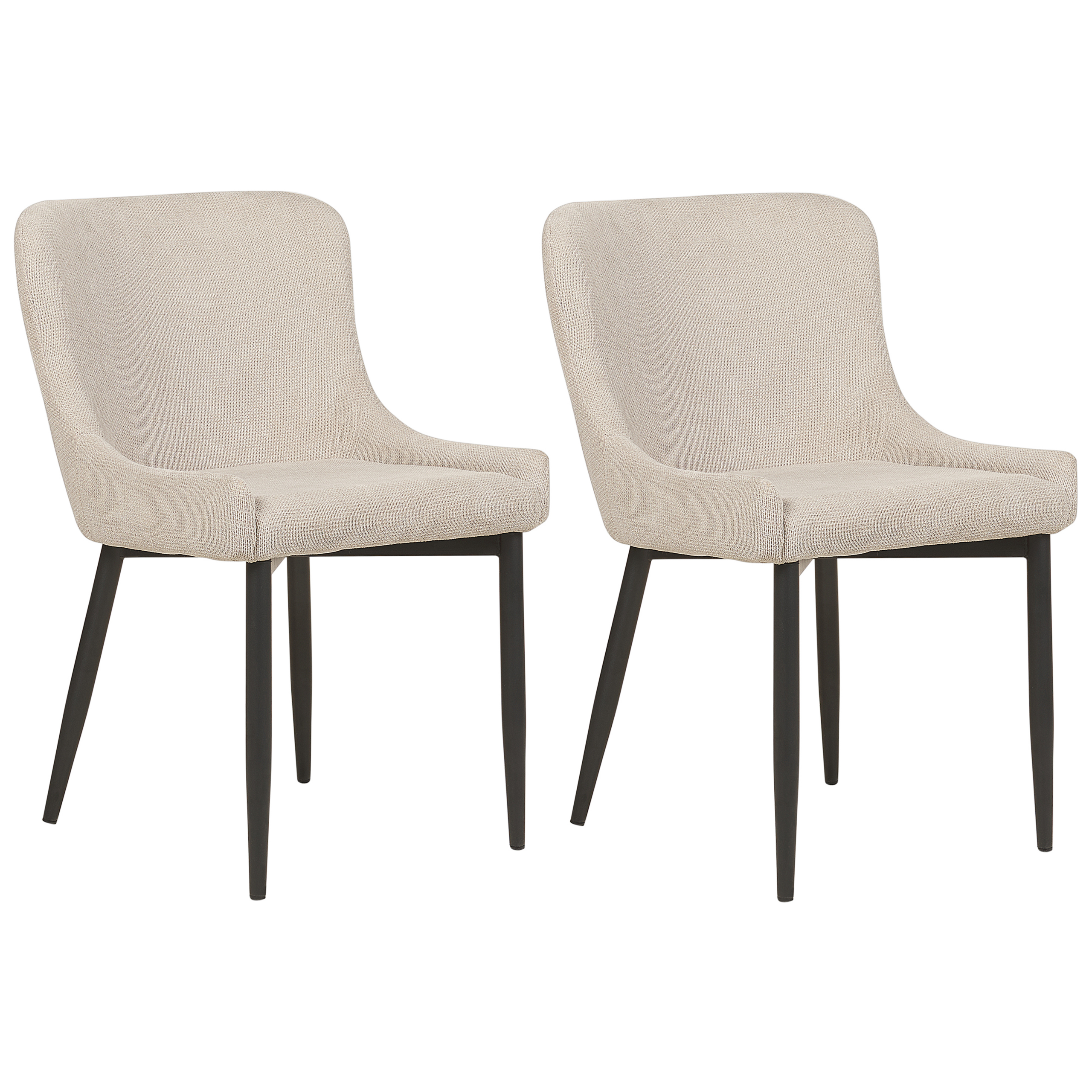 Set med 2 matstolar EVERLY Ljusbeige