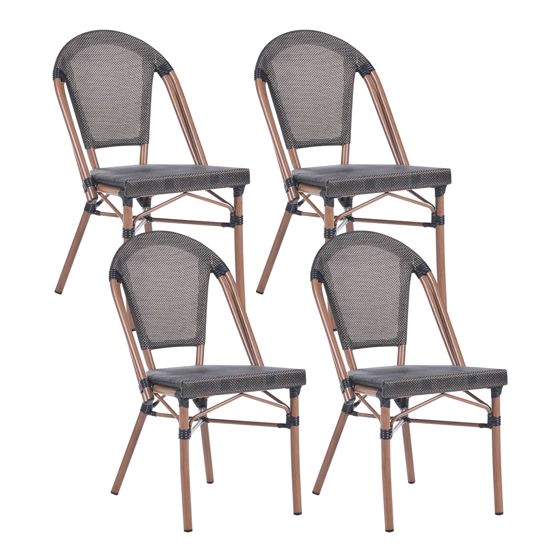 Set med 4 trädgårdsstolar RIFREDDO Konstrotting Grå