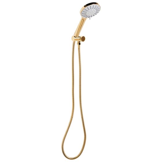 Duschhuvud och slangkit UCHIZA 5 strållägen Guld