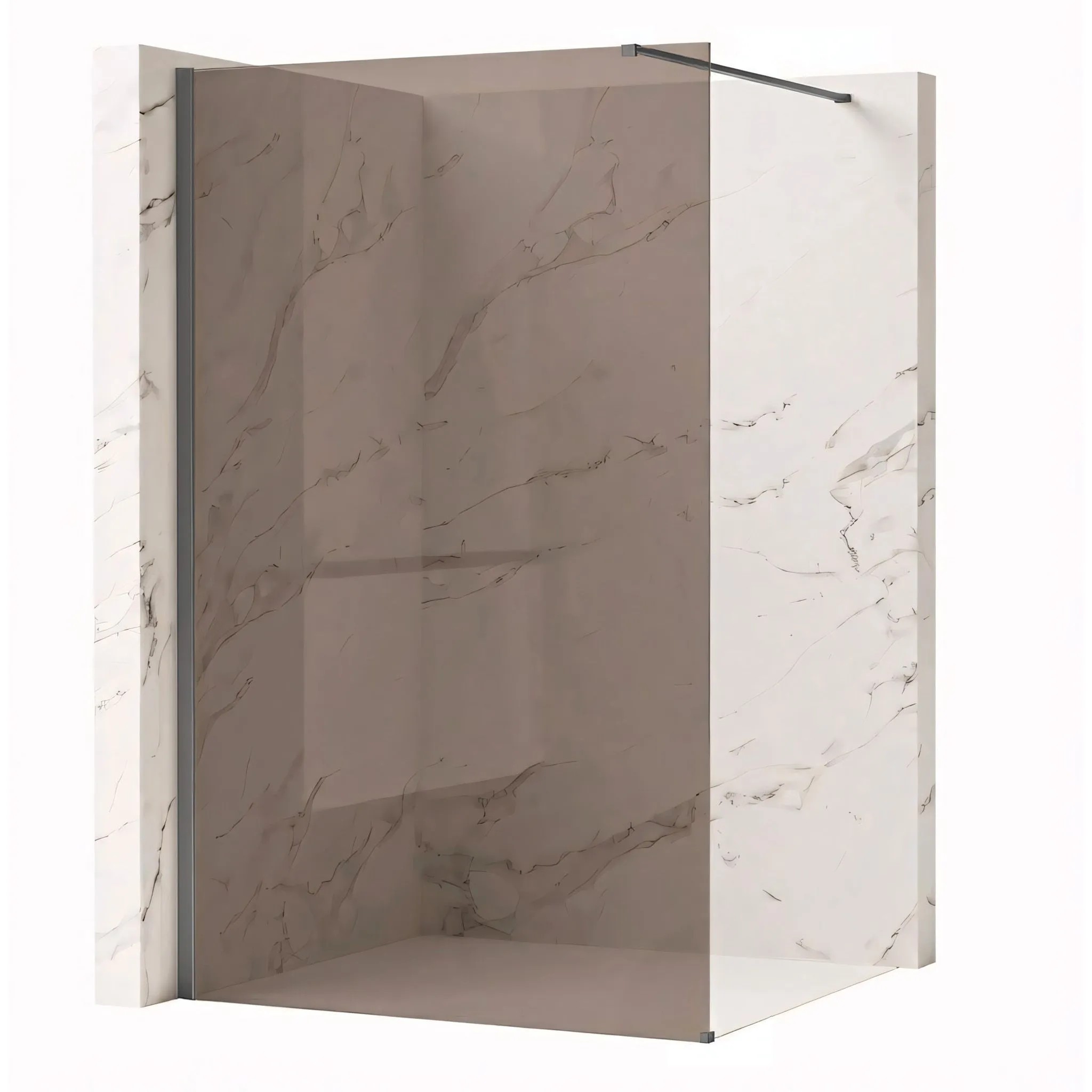 REA Duschvägg Flexi Brown 110 Titan, 120x110x195cm