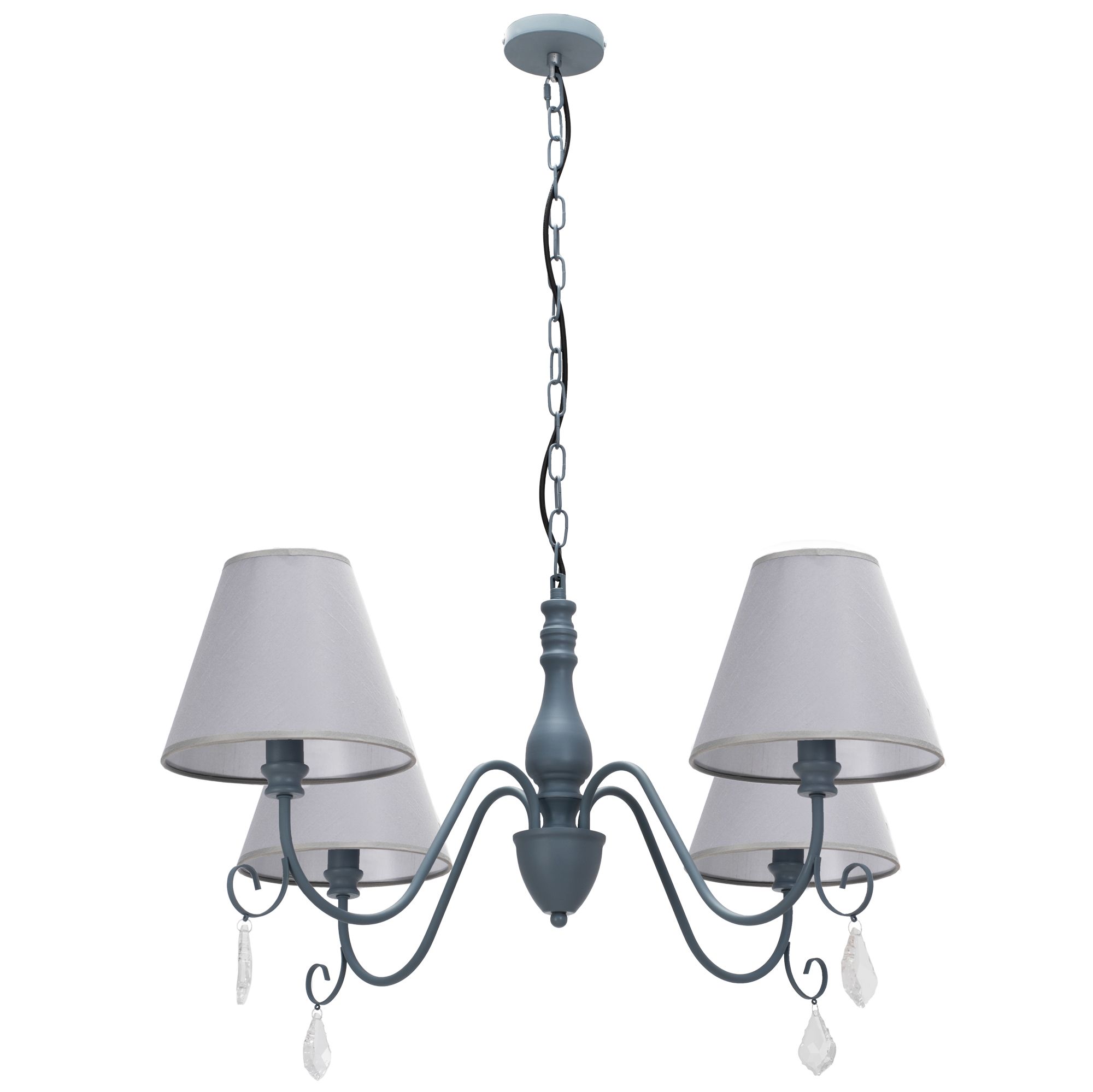 TOOLIGHT hängande taklampa APP991-4CP Grå 80x80x100cm