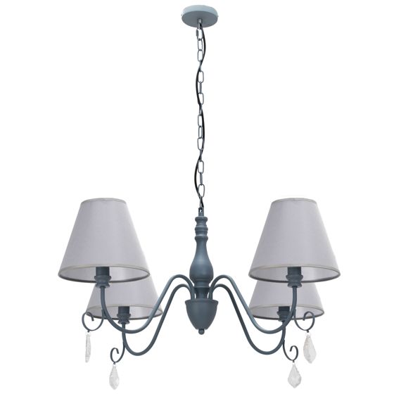 TOOLIGHT hängande taklampa APP991-4CP Grå 80x80x100cm