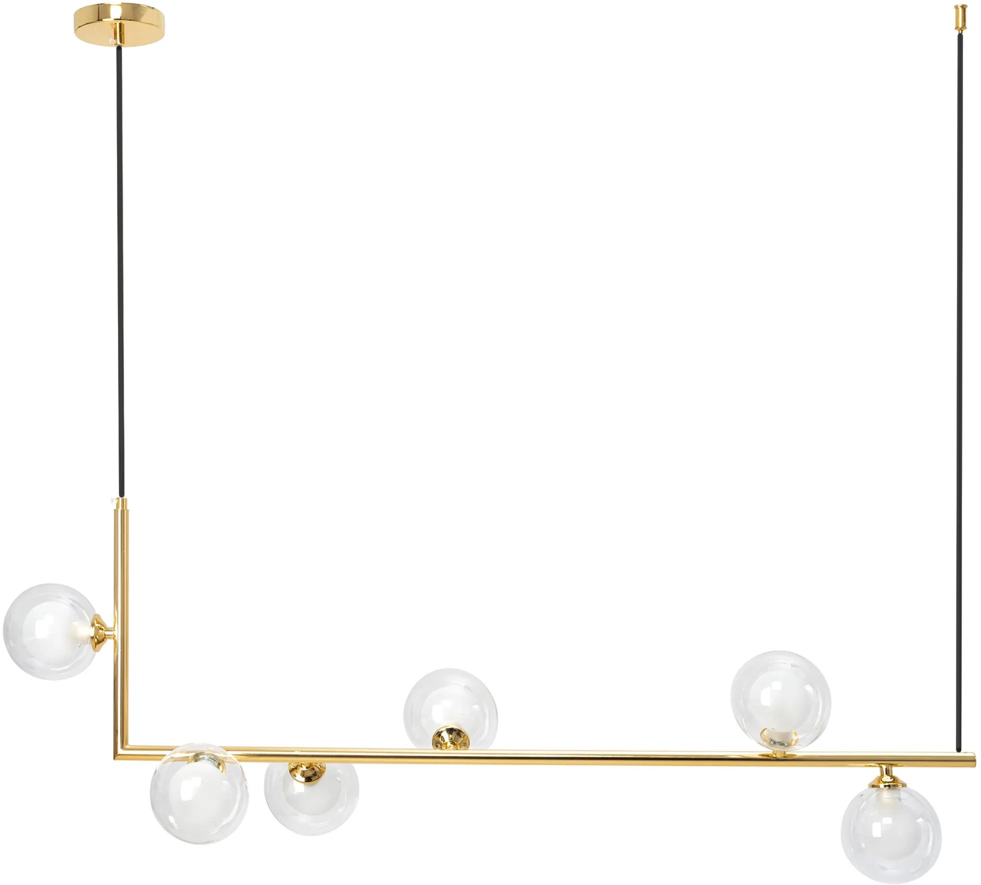 TOOLIGHT hängande taklampa APP690-6CP Guld 90x90x106cm