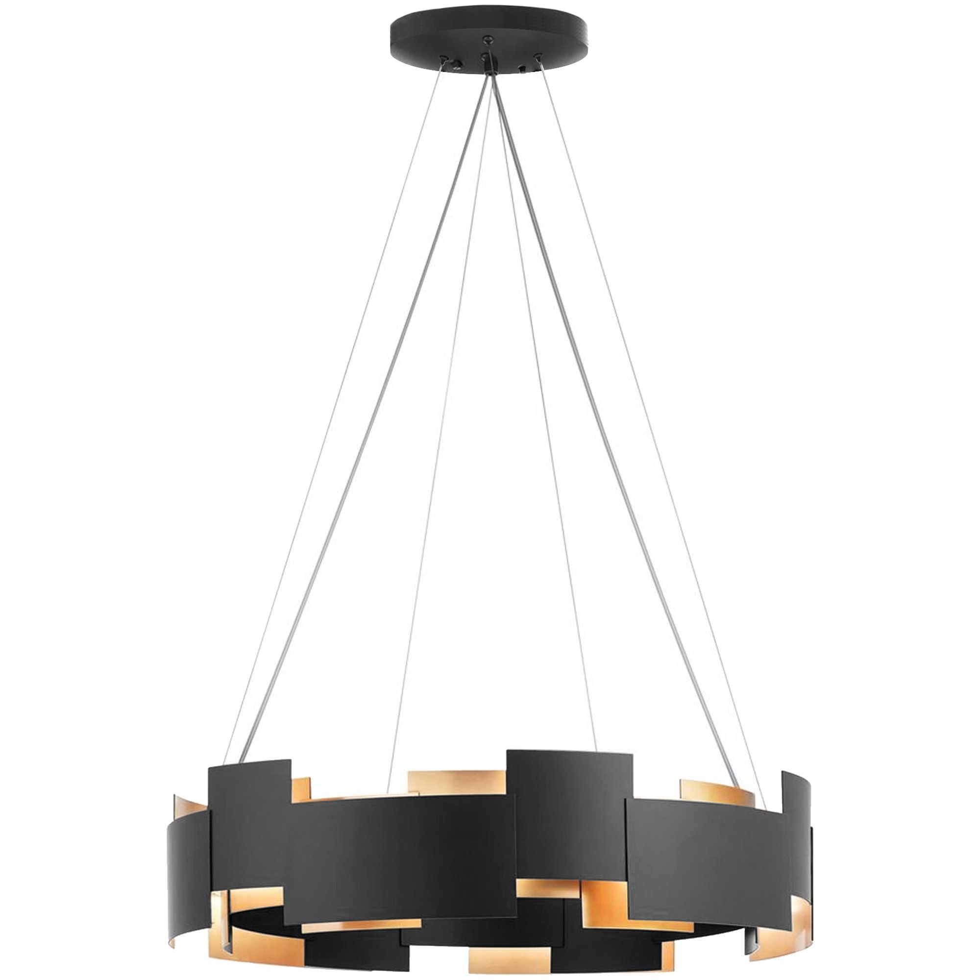 TOOLIGHT hängande taklampa APP1561-6CP Svart 60x60x15cm