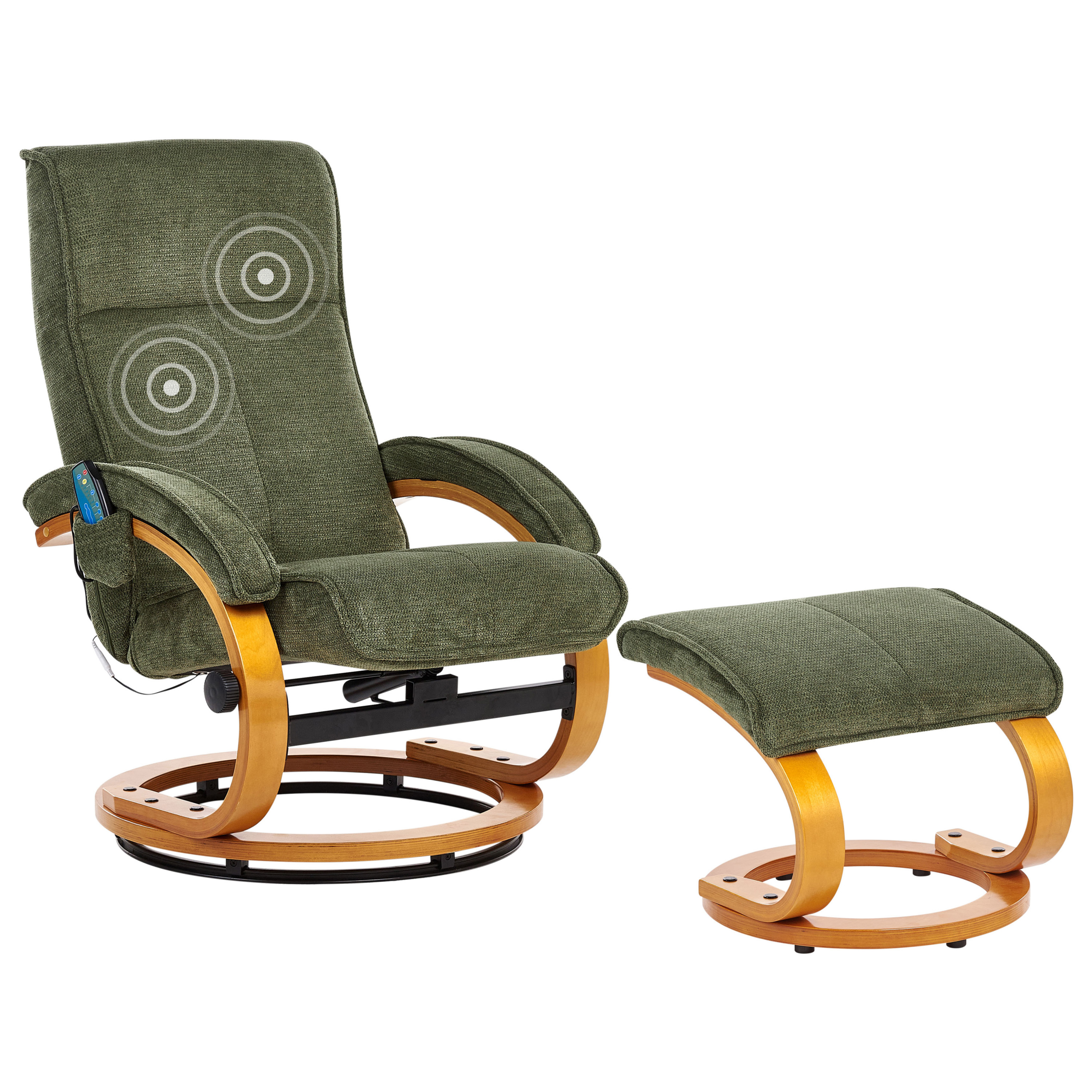 Massagestol HERO med fotpall Grön