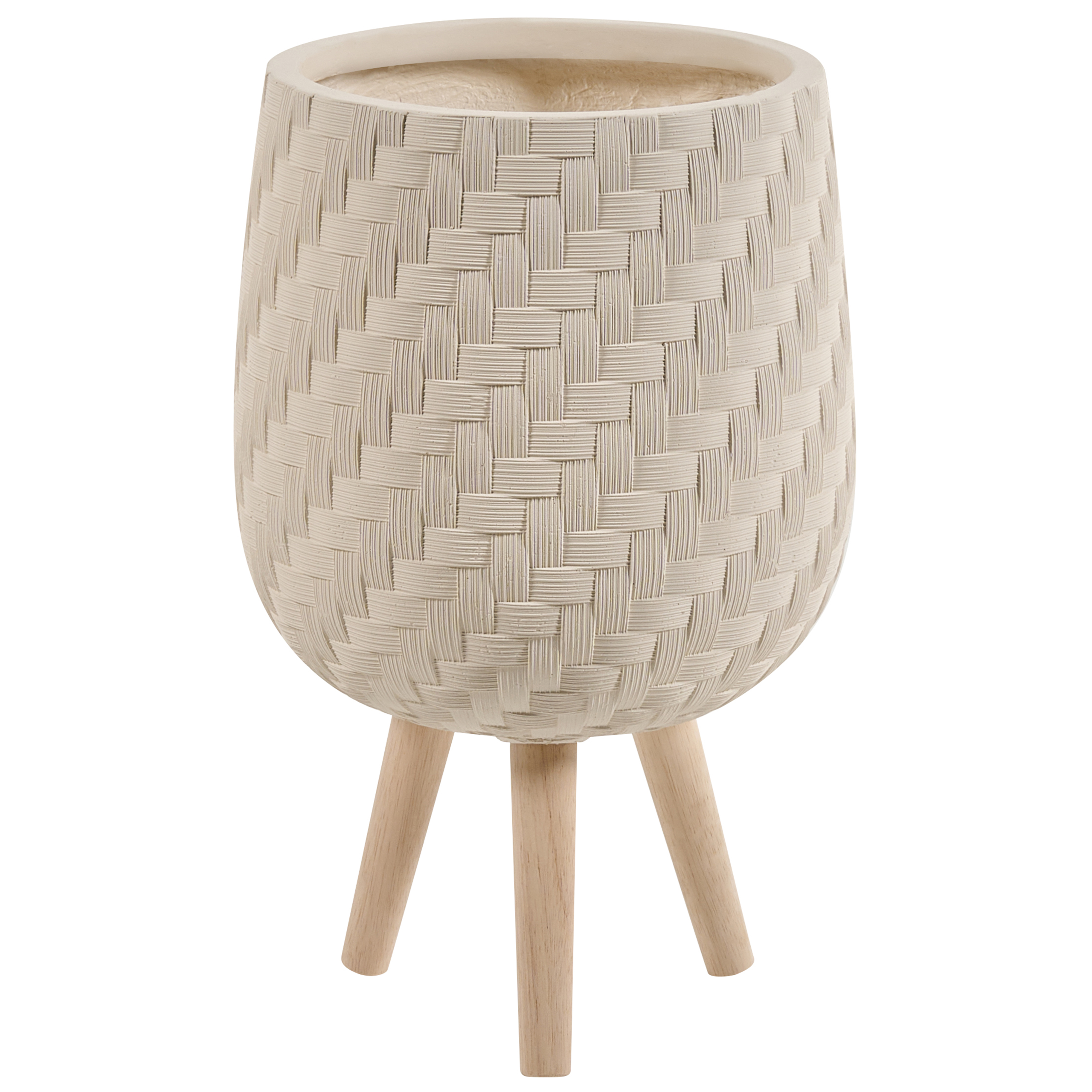 Upphöjd växtkruka PAVONE 27 cm Ljusbeige