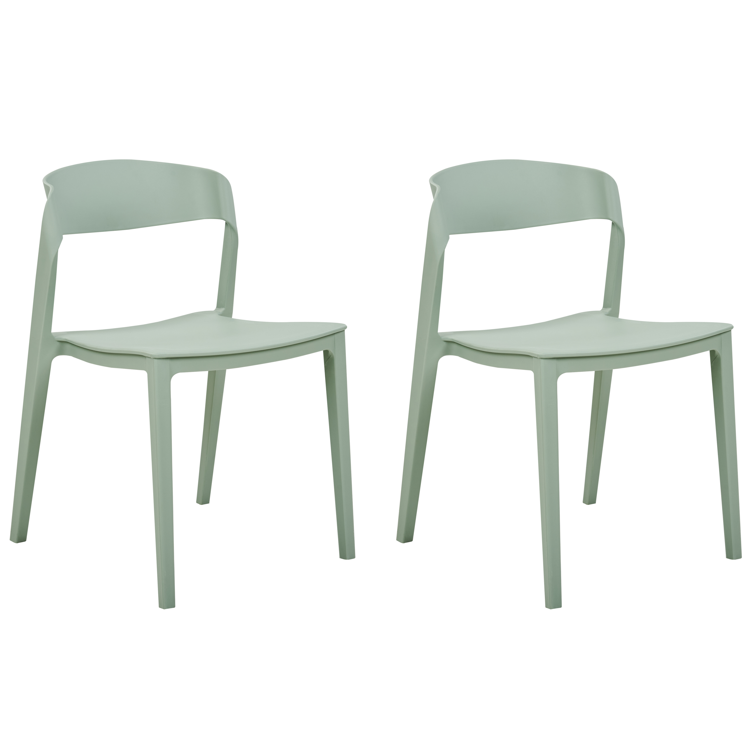 Set med 2 matstolar SOMERS Mintgrön