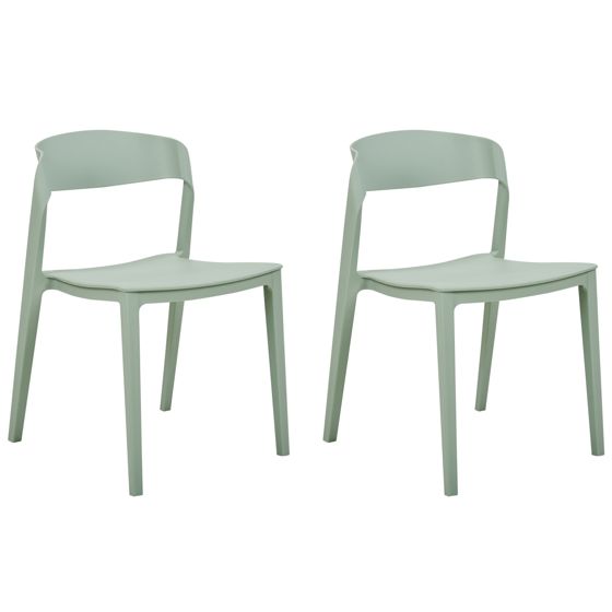 Set med 2 matstolar SOMERS Mintgrön