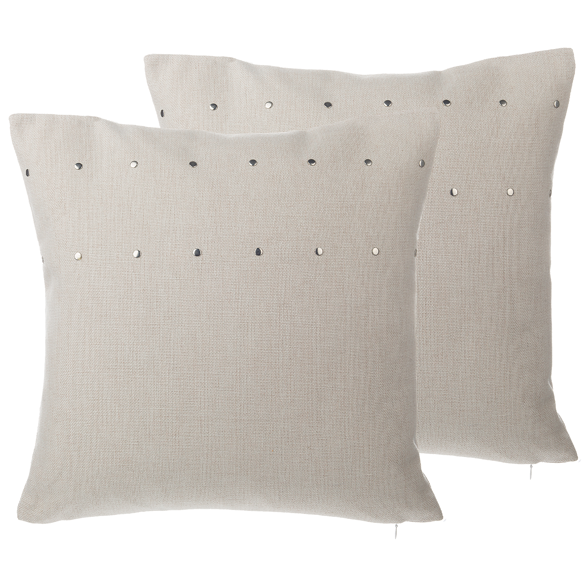 Set med 2 prydnadskuddar GAURA 45 x 45 cm Ljusbeige Monokromt