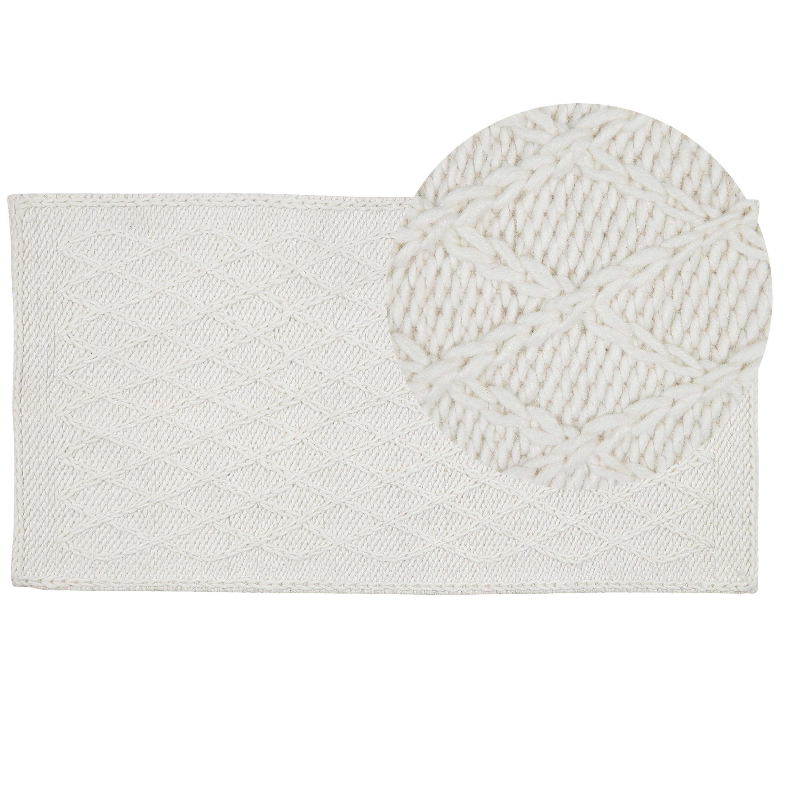 Matta ERZIN Off-White 80 x 150 cm Ull
