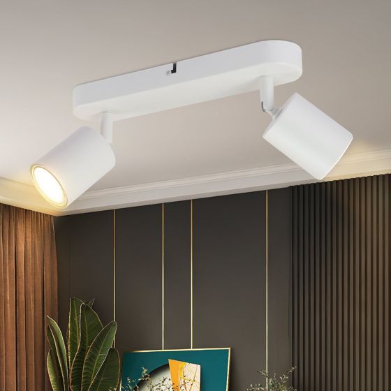 NETTLIFE 2 spotlight svart taklampa för hall GU10 modern lampa vridbar design
