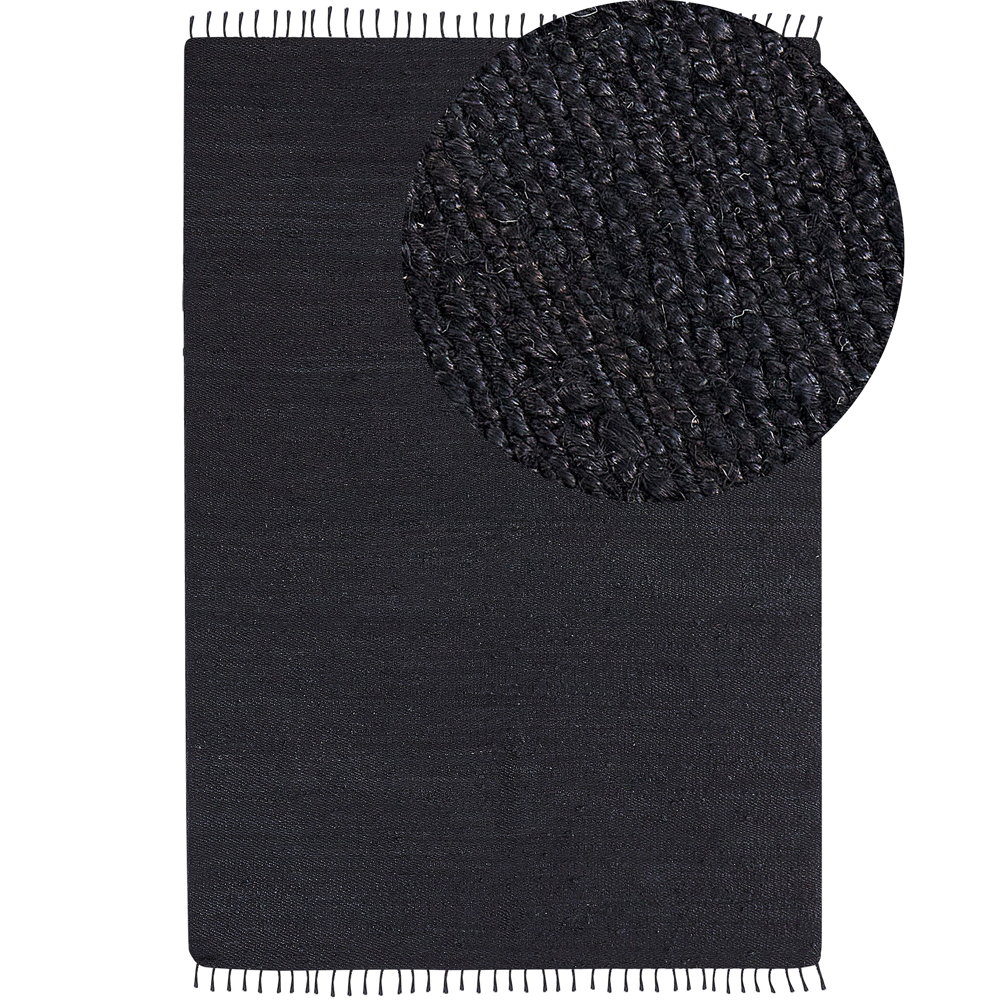 Matta SINANKOY Svart 160 x 230 cm Jute